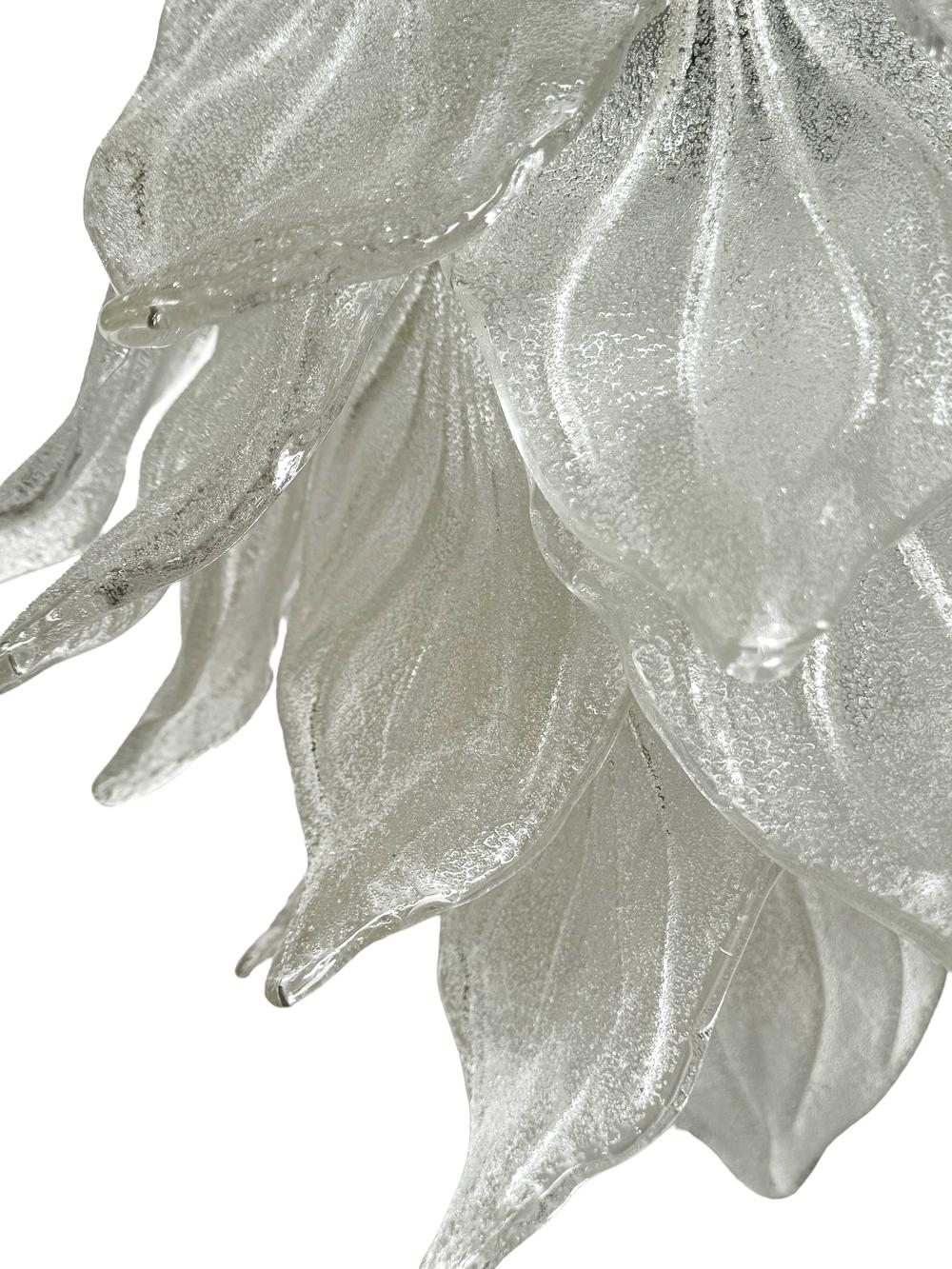 Lustre à pétales en verre de Murano de style italien du milieu du siècle dernier par Barovier & Toso en vente 5