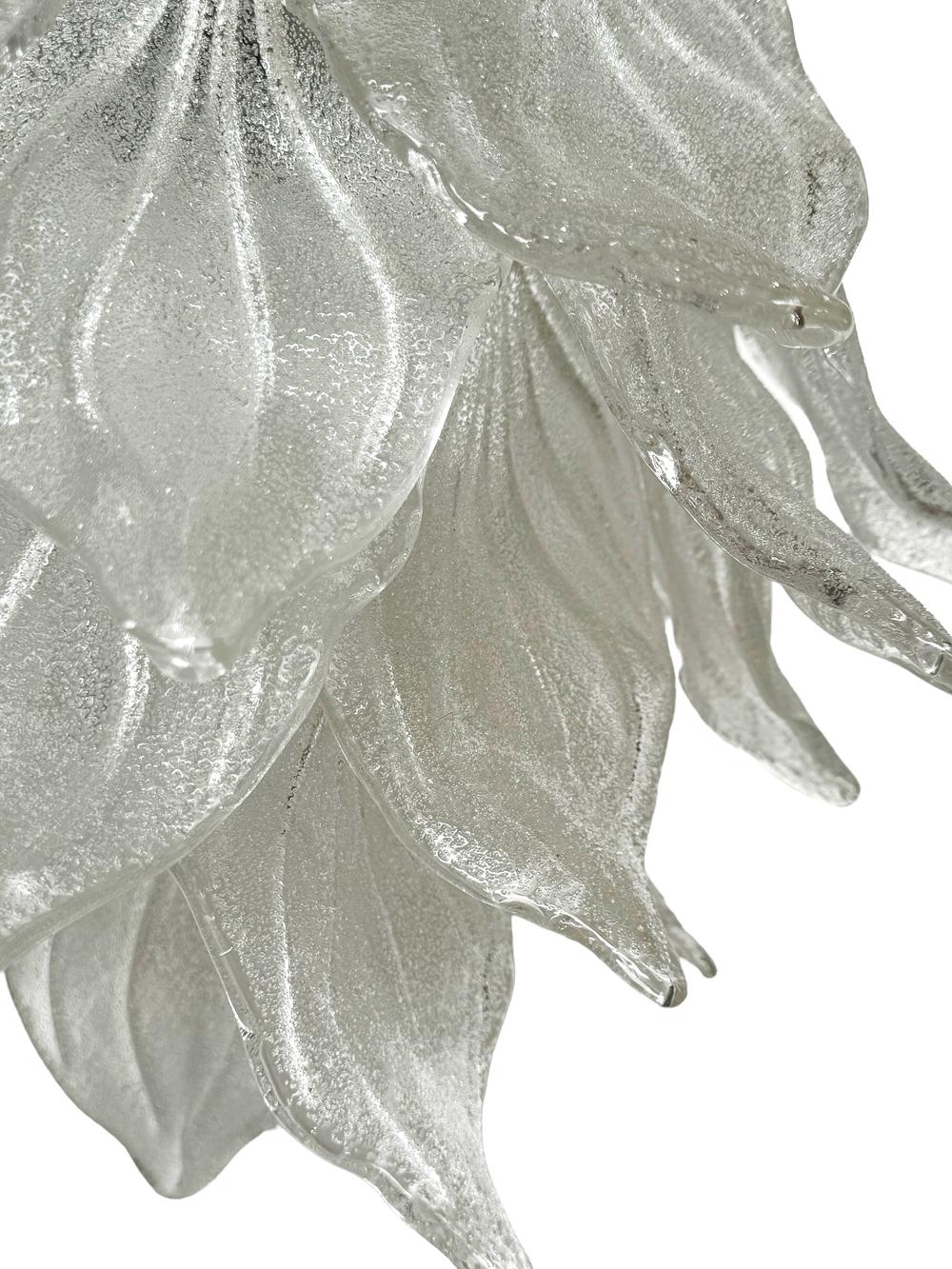 Mid-Century Modern Lustre à pétales en verre de Murano de style italien du milieu du siècle dernier par Barovier & Toso en vente
