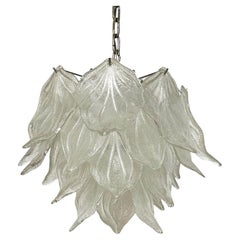 Mid-Century Italian Modern Murano Glass Petal Chandelier by Barovier & Toso