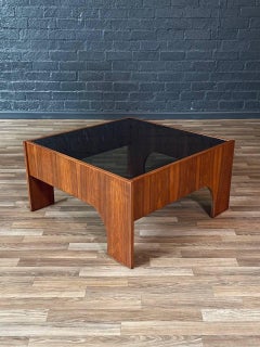 Mid-Century Italian Modern “Oriolo” Smoke Glass Coffee Table by Claudio Salocchi