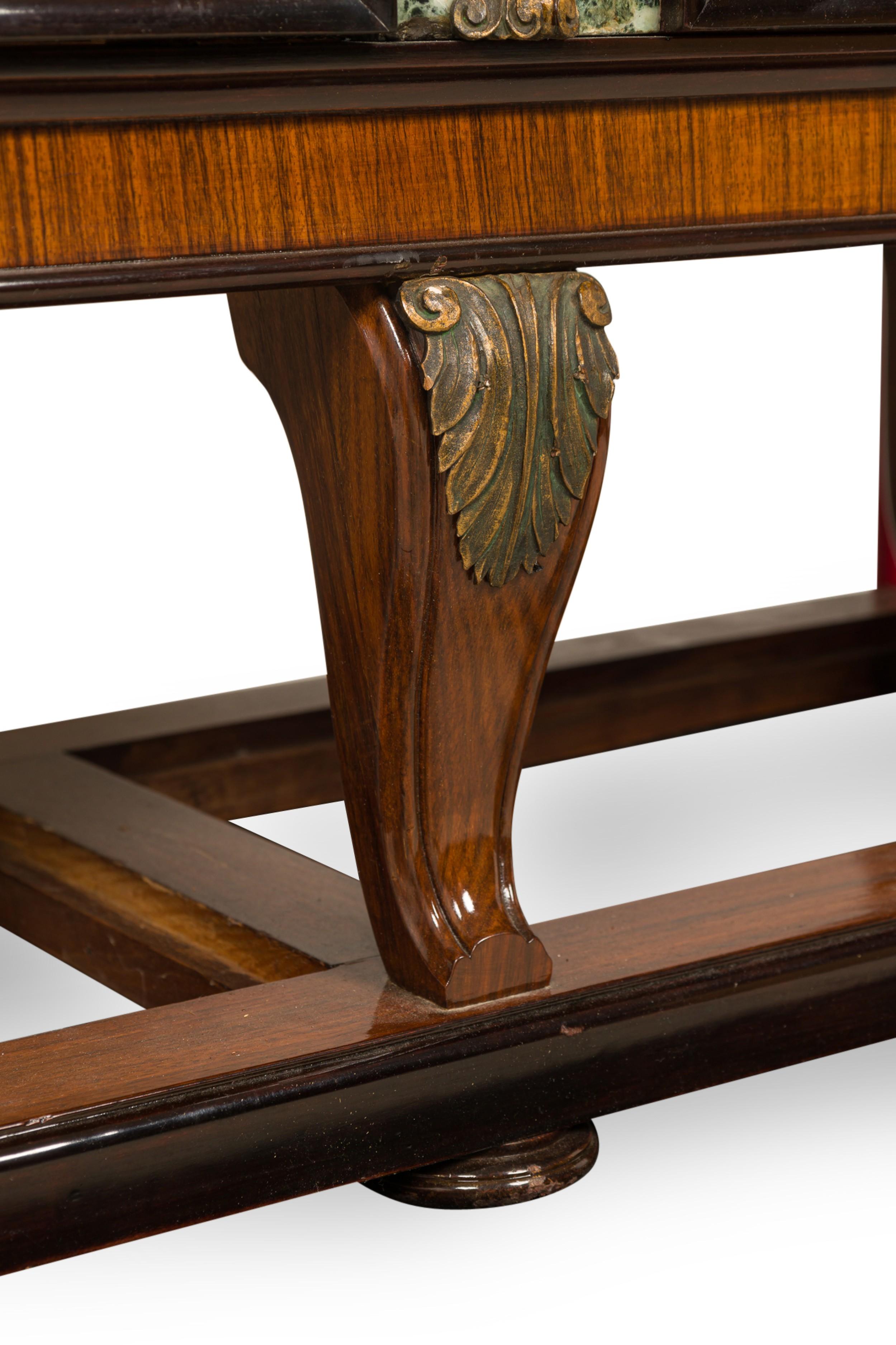 Mid-Century Italian Modern Palisander & Marmor Bücherregal im Angebot 2