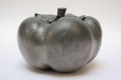 Mid-Century Italian Modern Pewter "Pumpkin" Ice Bucket