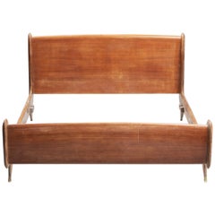 Mid Century Italian Modern rosewood Bed Frame