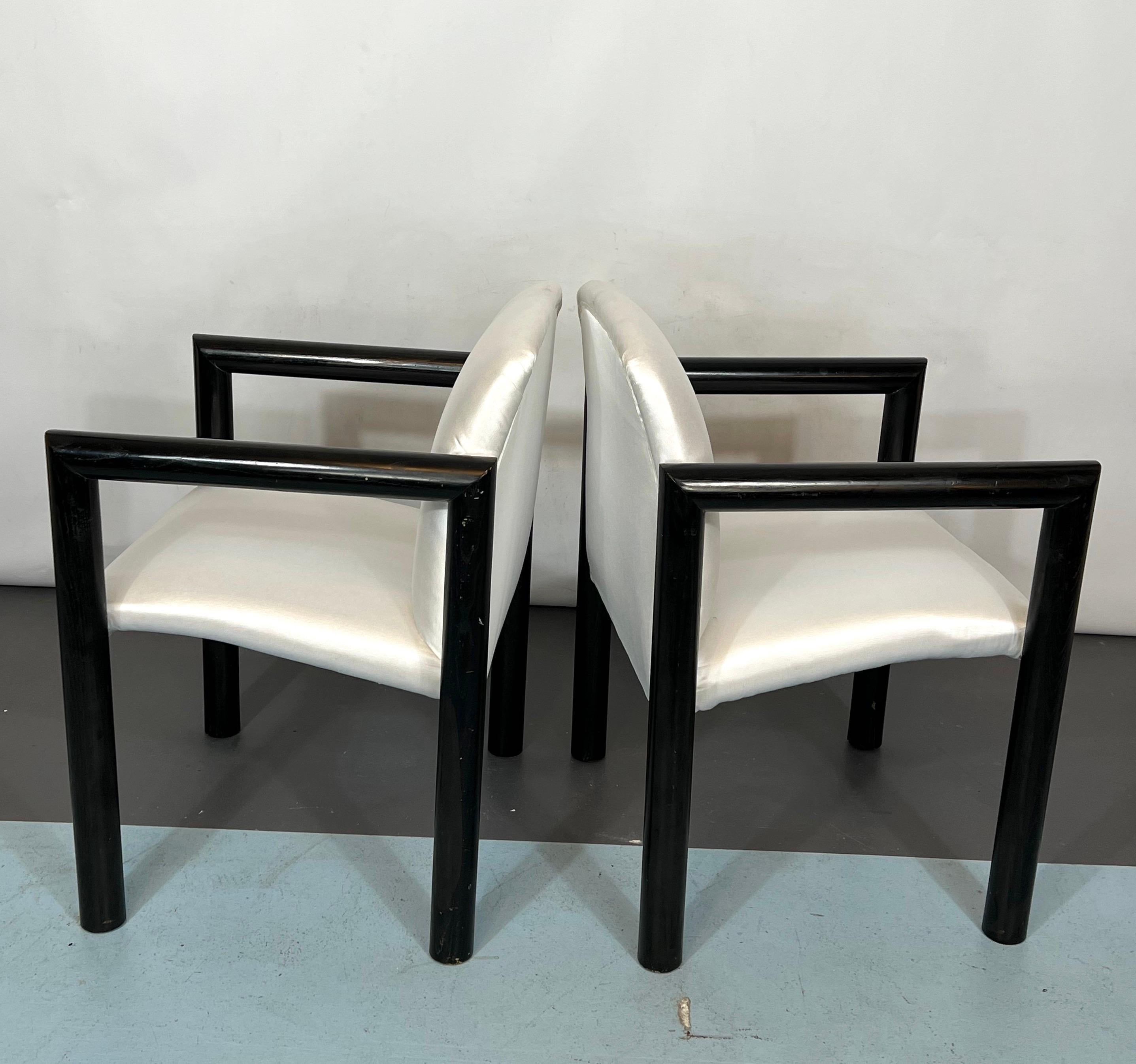 Mid-Century Italian Modern set of 4 armchairs from 70s For Sale 7