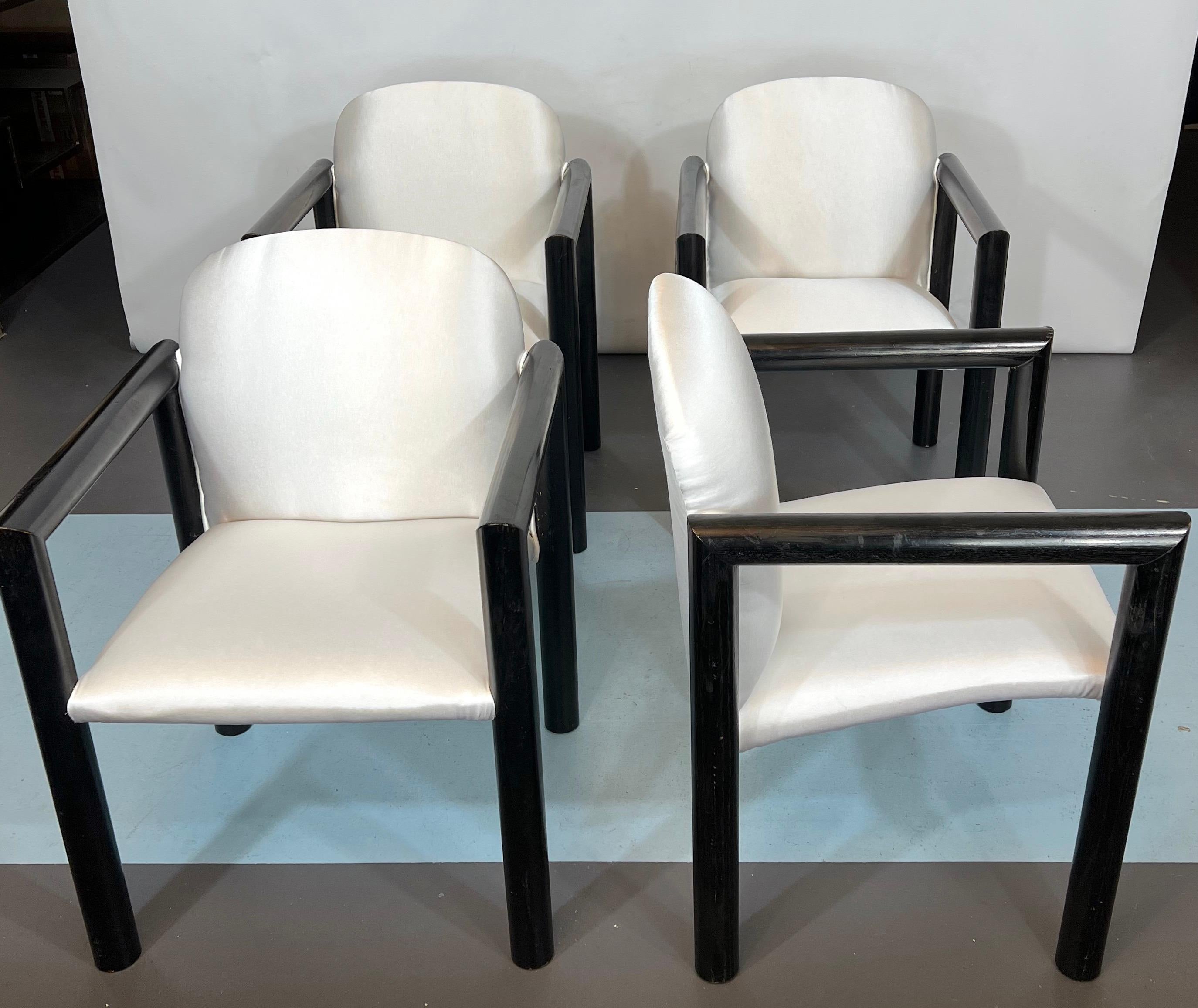 Late 20th Century Mid-Century Italian Modern set of 4 armchairs from 70s For Sale