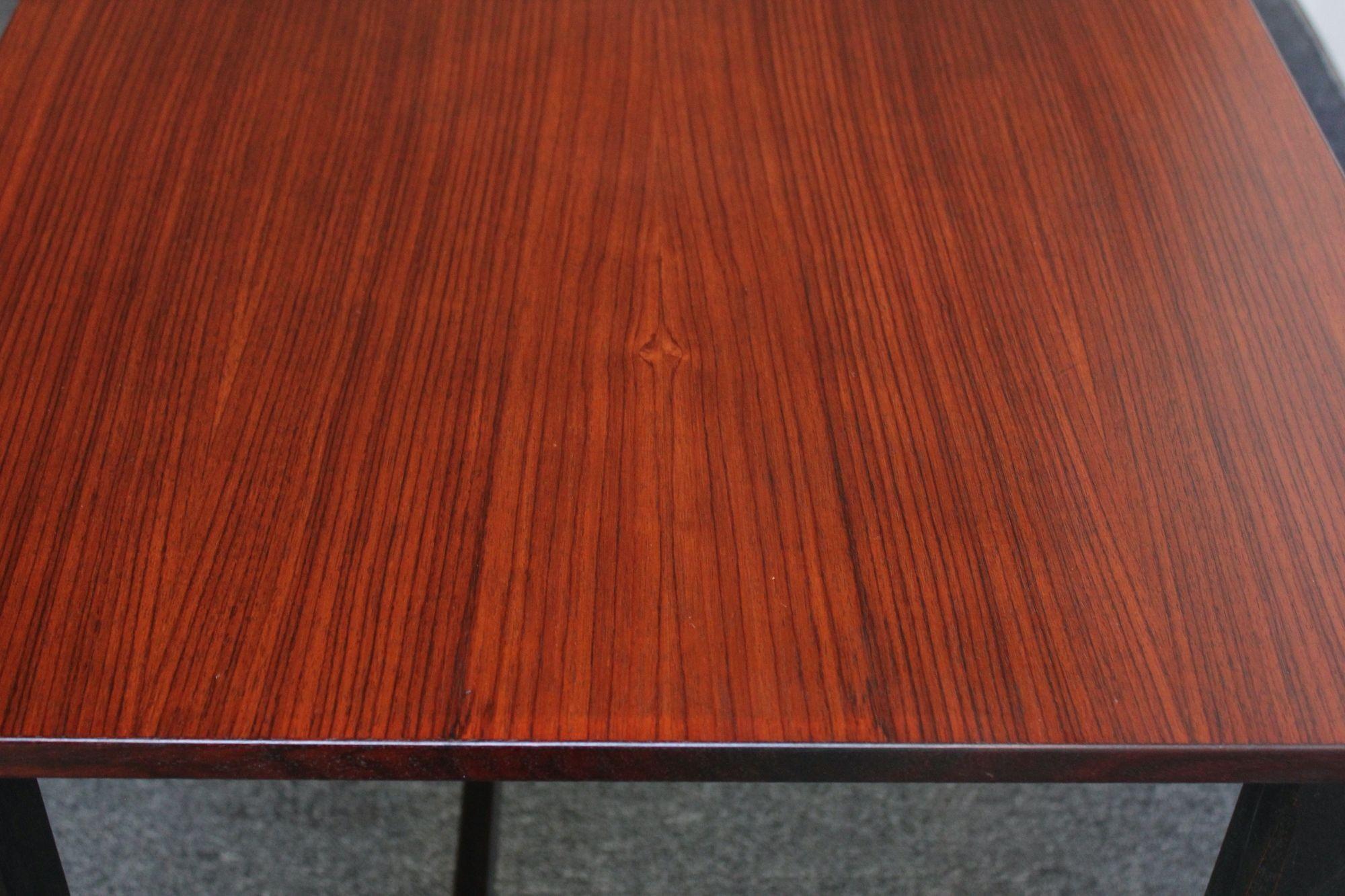 Mid-Century Italian Modern Single-Pedestal Rosewood Desk by Stildomus For Sale 11