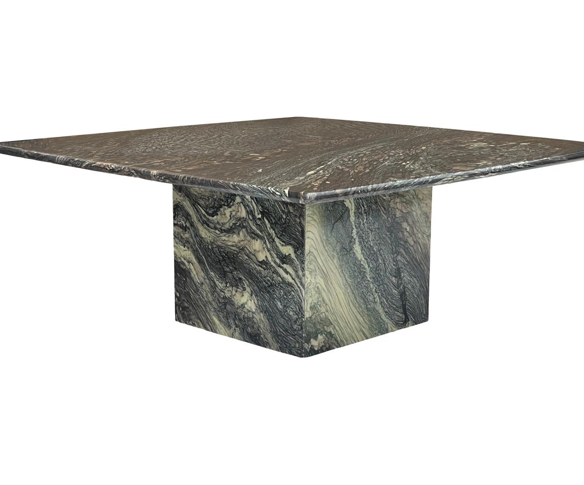 Mid Century Italian Modern Square Marble Cocktail Table In Good Condition In Philadelphia, PA