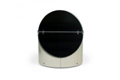 Italian Mid-Century Modern Bar Cabinet, Stainless Steel & Glass, 1960s
