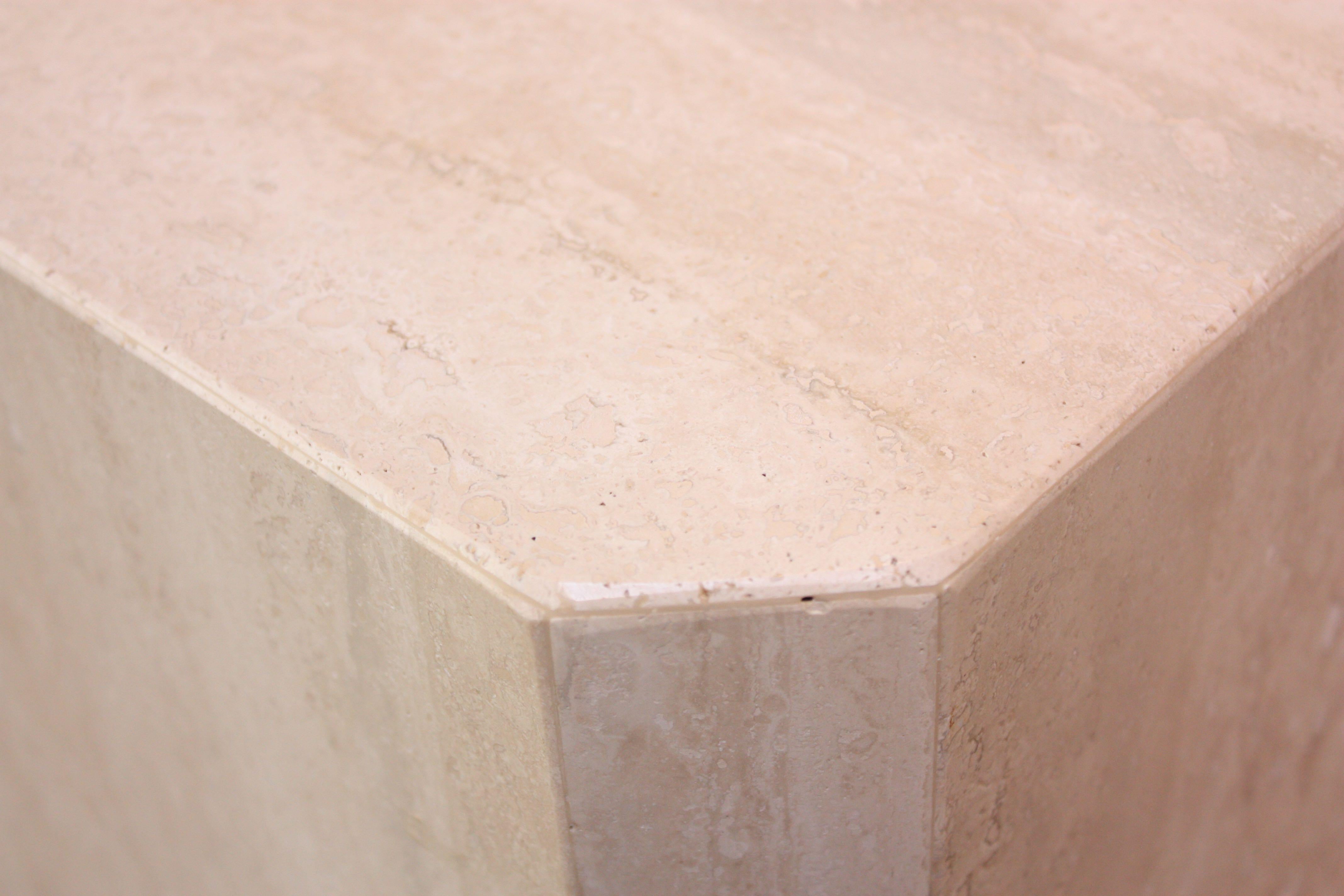 Mid-Century Italian Modern Travertine Column 6