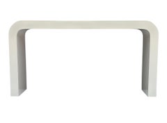 Mid Century Italian Modern Waterfall Laminat Konsolentisch oder Schreibtisch in Beige