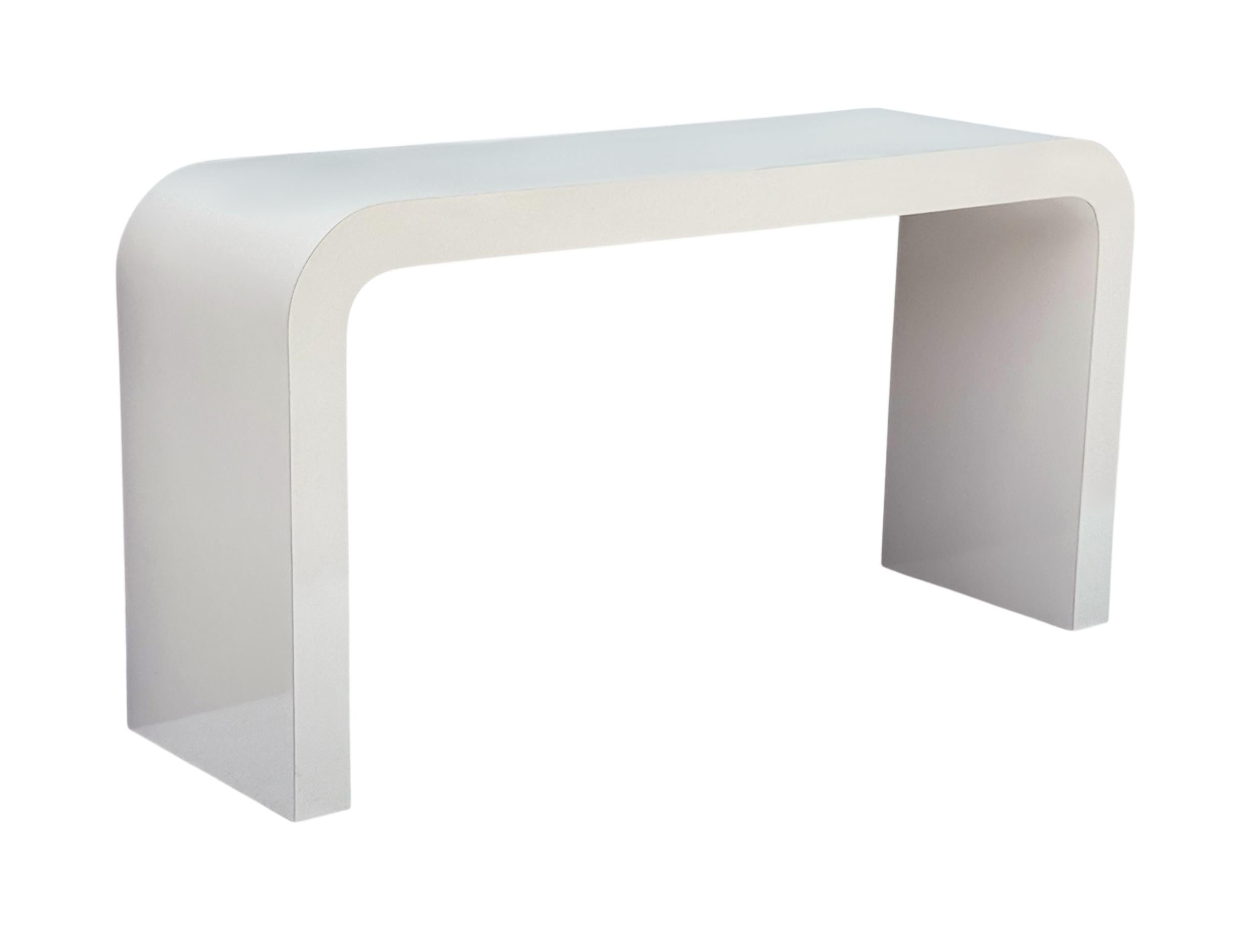 Mid-Century moderno Tavolo consolle o scrivania in laminato a cascata del Mid Century italiano moderno in beige in vendita