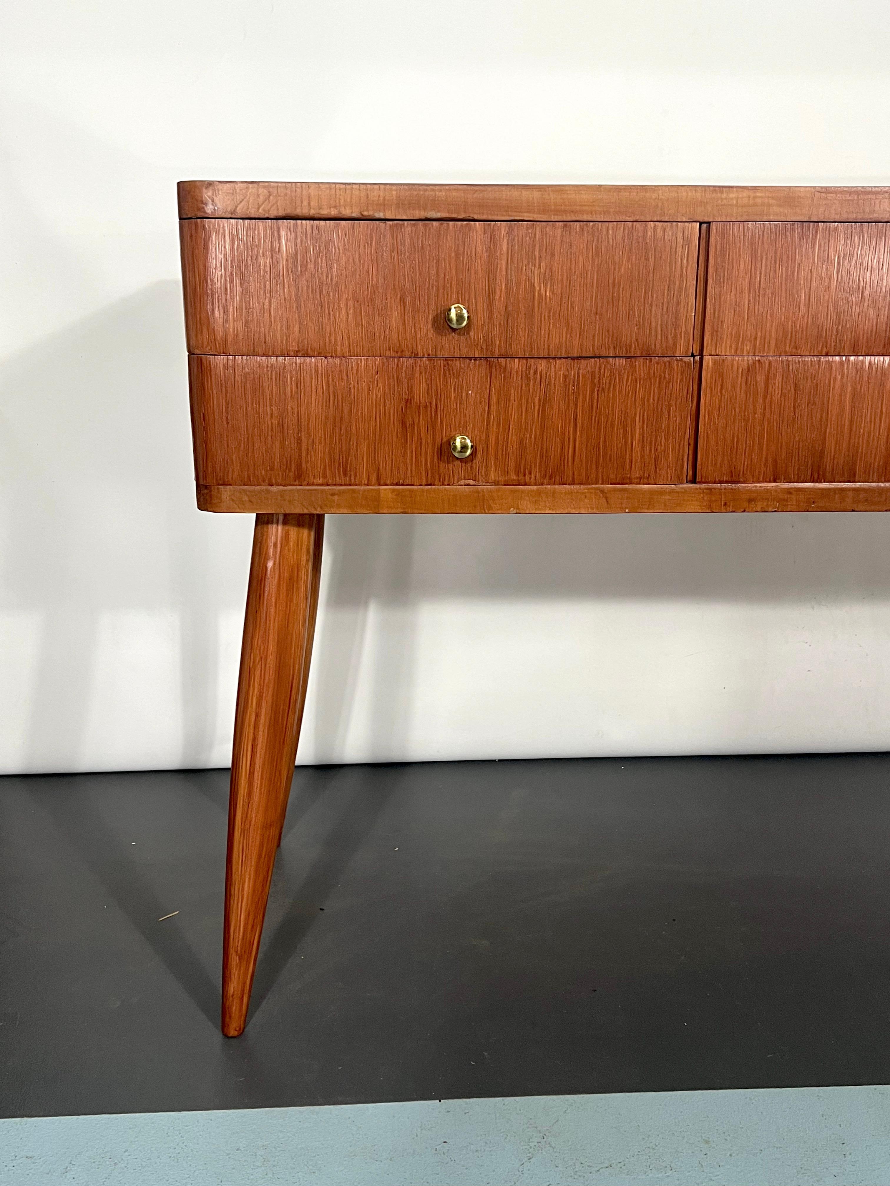Mid-Century Italian Modern Wood Sideboard from 50s For Sale 6