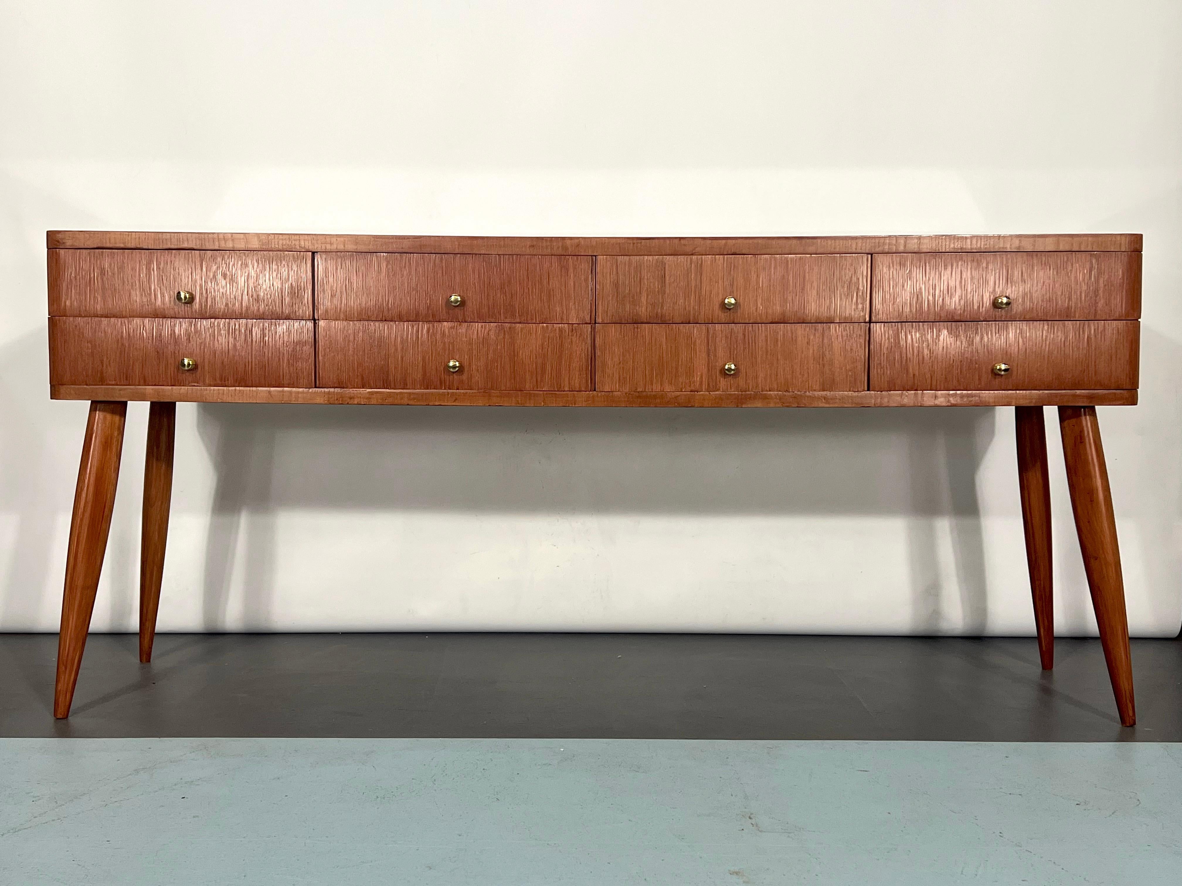 Mid-Century Italian Modern Wood Sideboard from 50s For Sale 7