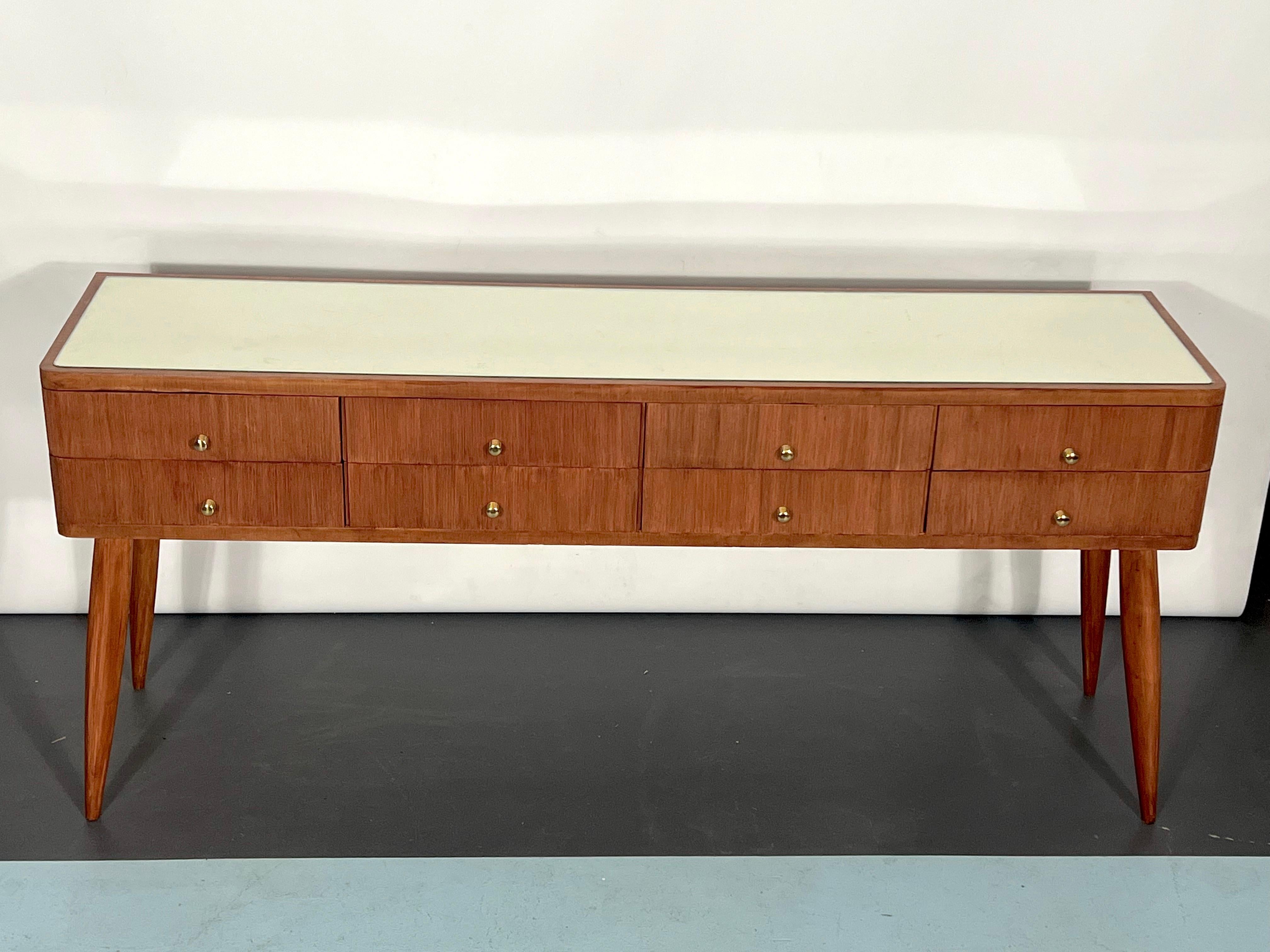 Mid-Century Italian Modern Wood Sideboard from 50s For Sale 2