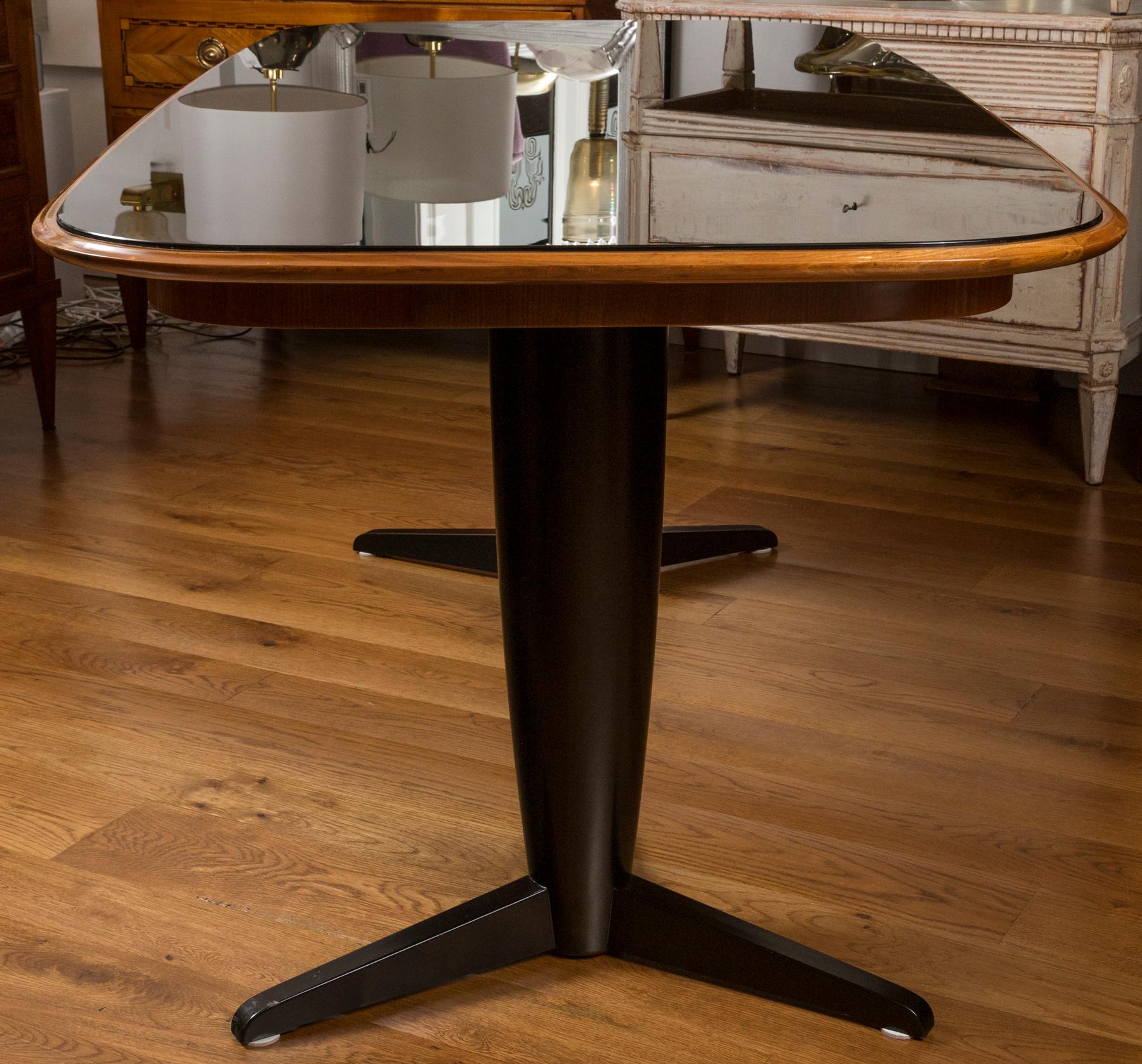 Mid Century Italian Modernist Double Pedestal Table For Sale 5