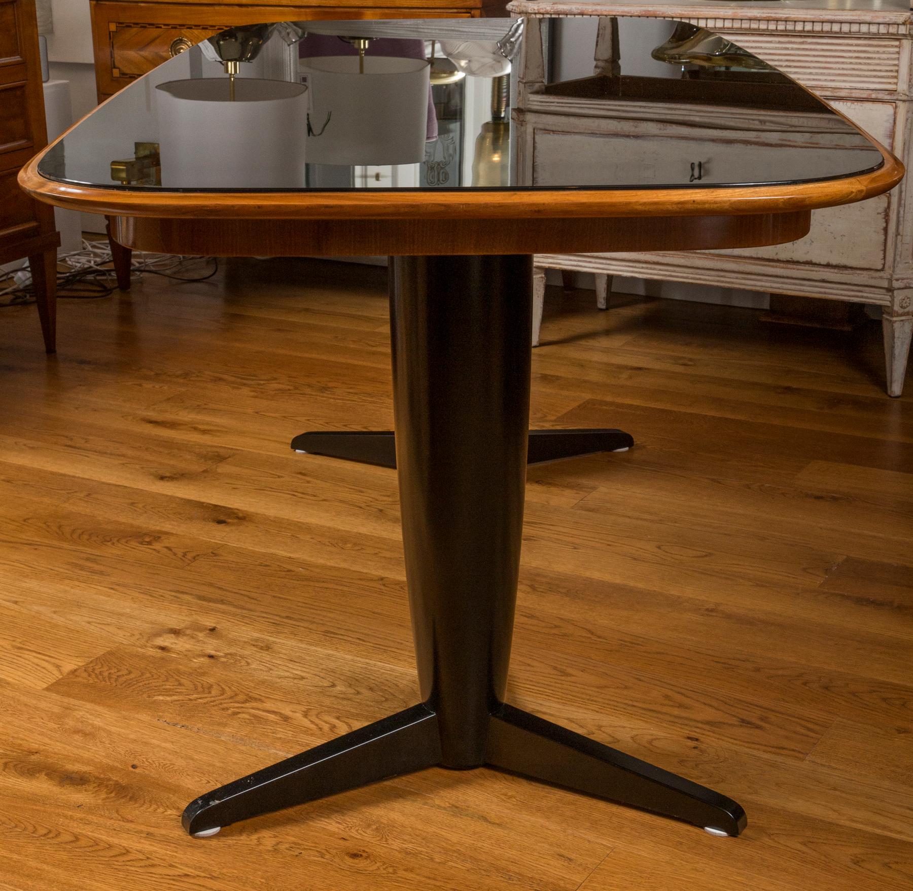 Mid Century Italian Modernist Double Pedestal Table For Sale 1