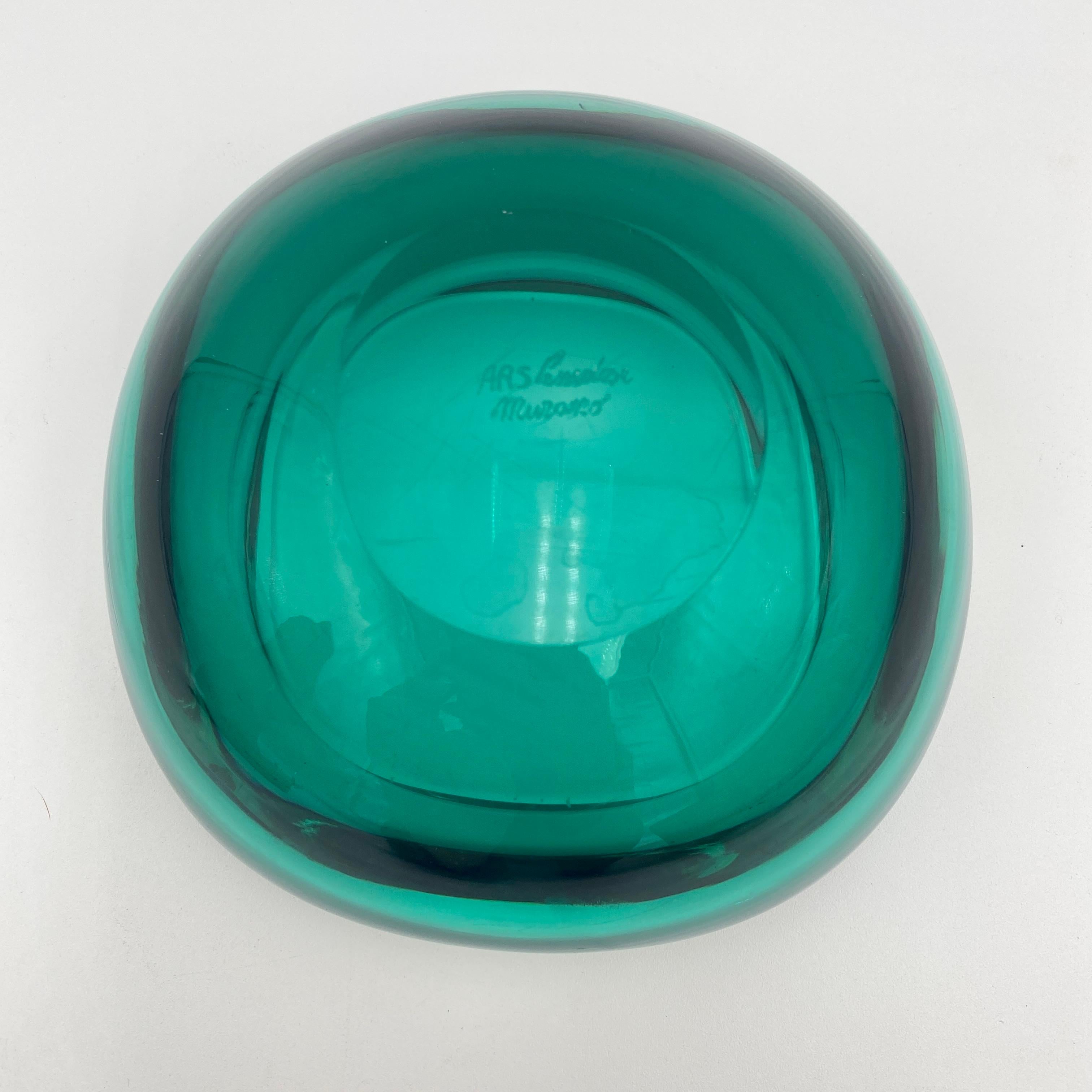 Mid-Century moderno Posacenere in vetro di Murano della metà del secolo scorso firmato Cenedese, anni '50