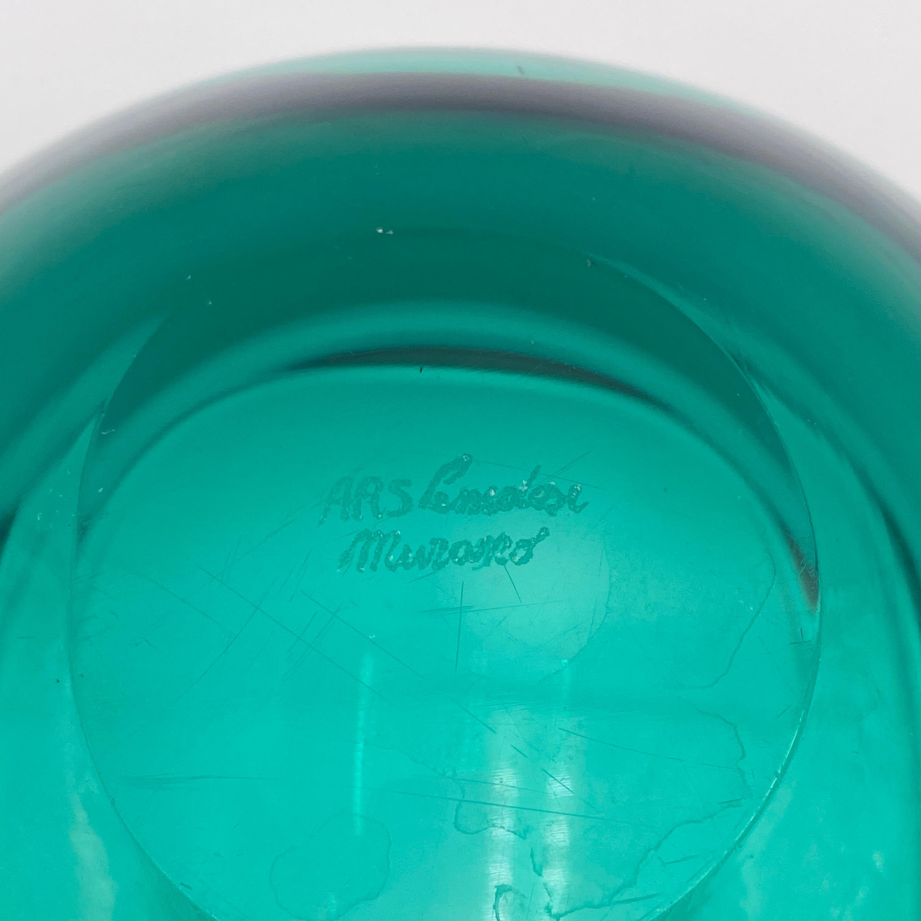 Italiano Posacenere in vetro di Murano della metà del secolo scorso firmato Cenedese, anni '50