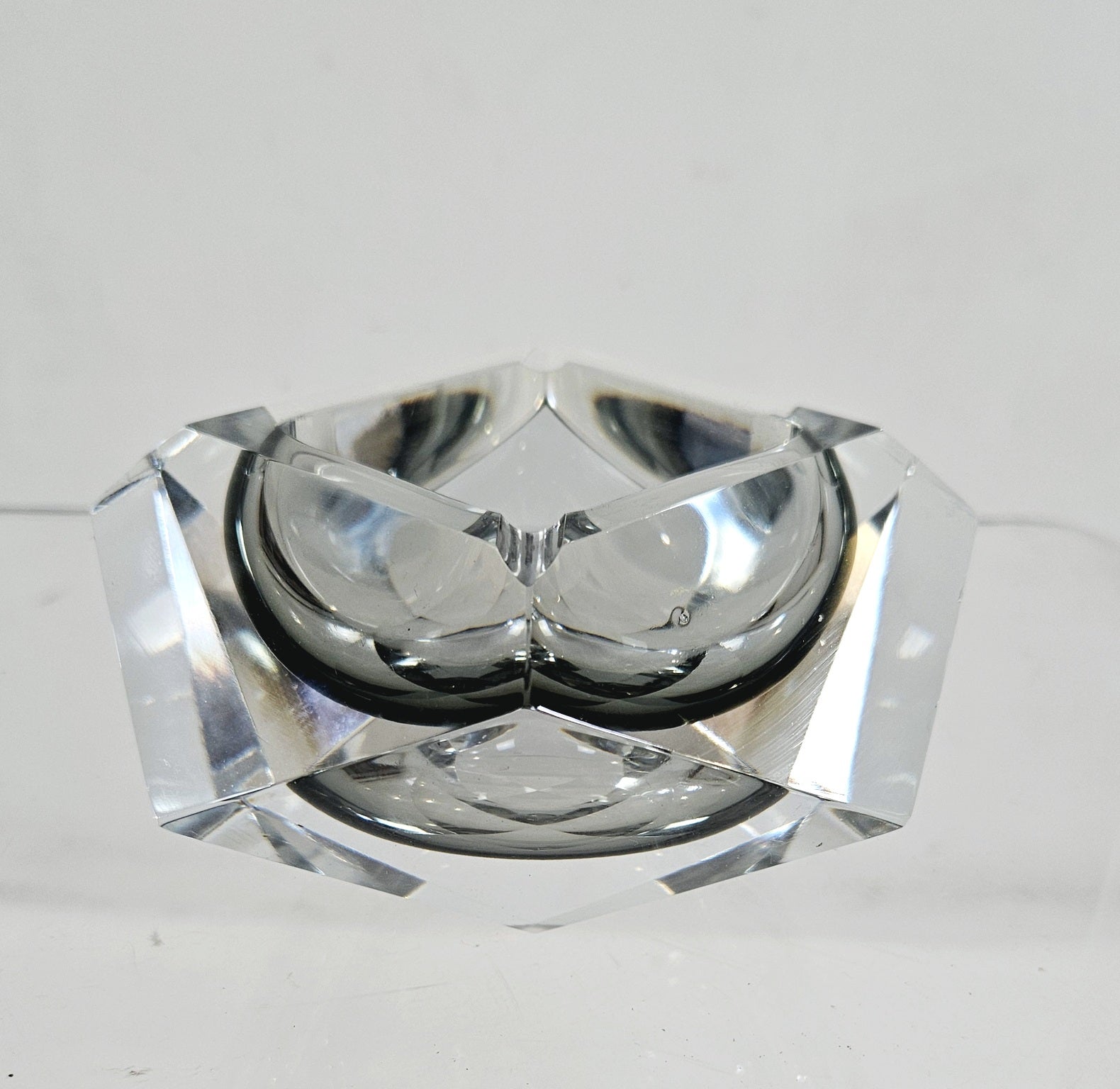 Mid-Century Italian Murano Glass Bowl Flavio Poli for Seguso, 1960 (Moderne der Mitte des Jahrhunderts) im Angebot