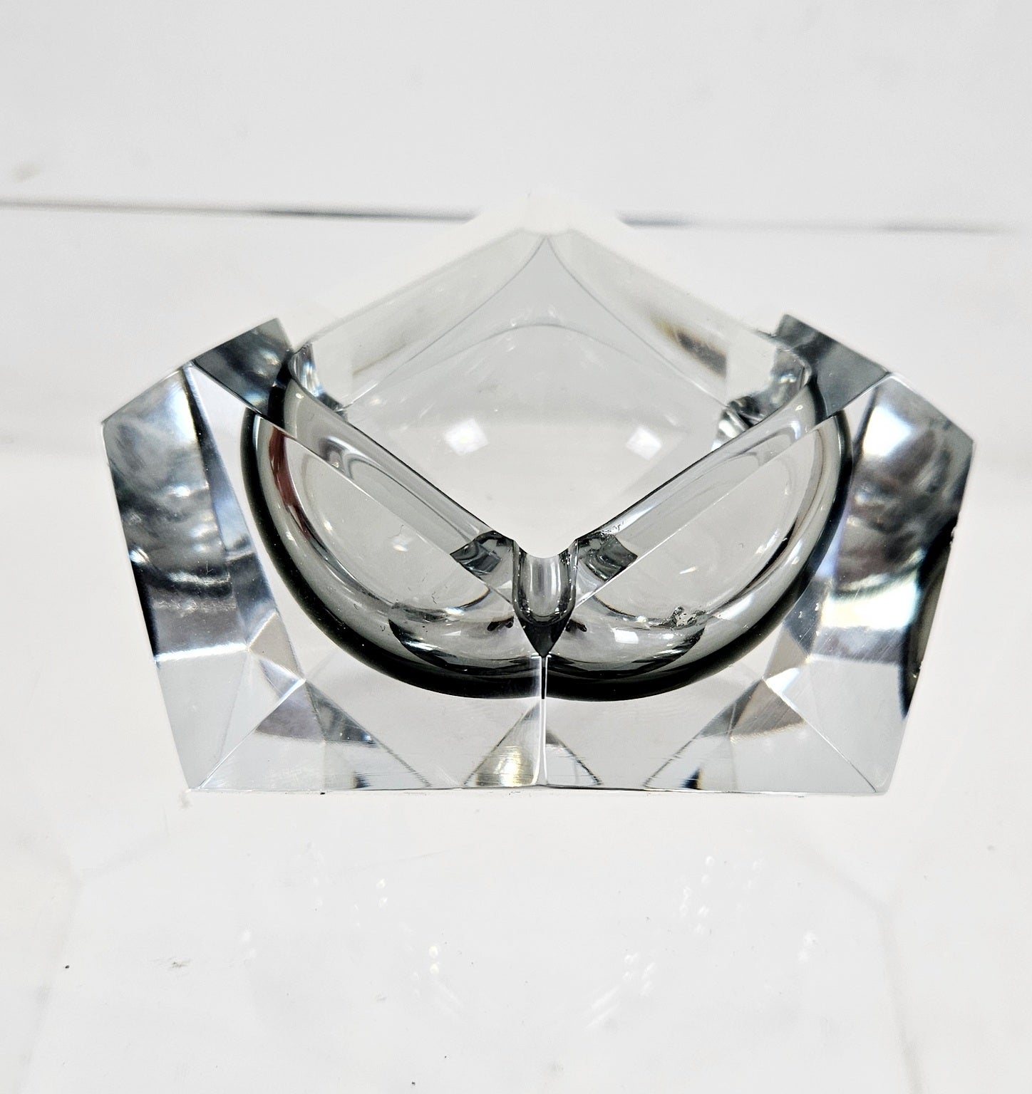 Mid-Century Italian Murano Glass Bowl Flavio Poli for Seguso, 1960 (Italienisch) im Angebot