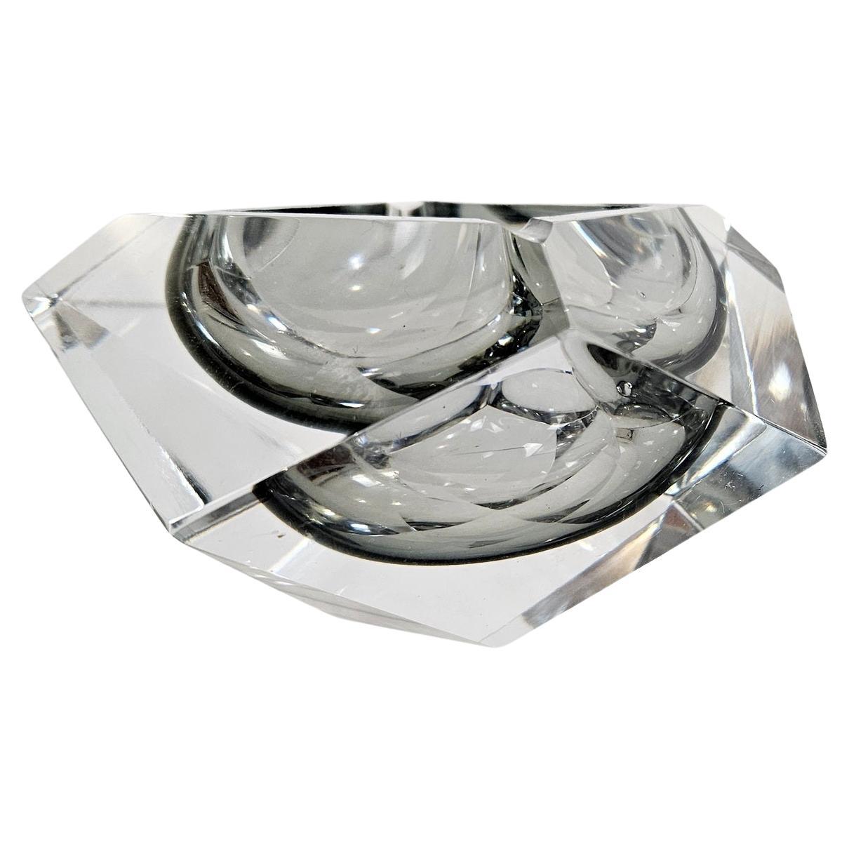 Mid-Century Italian Murano Glass Bowl Flavio Poli for Seguso, 1960