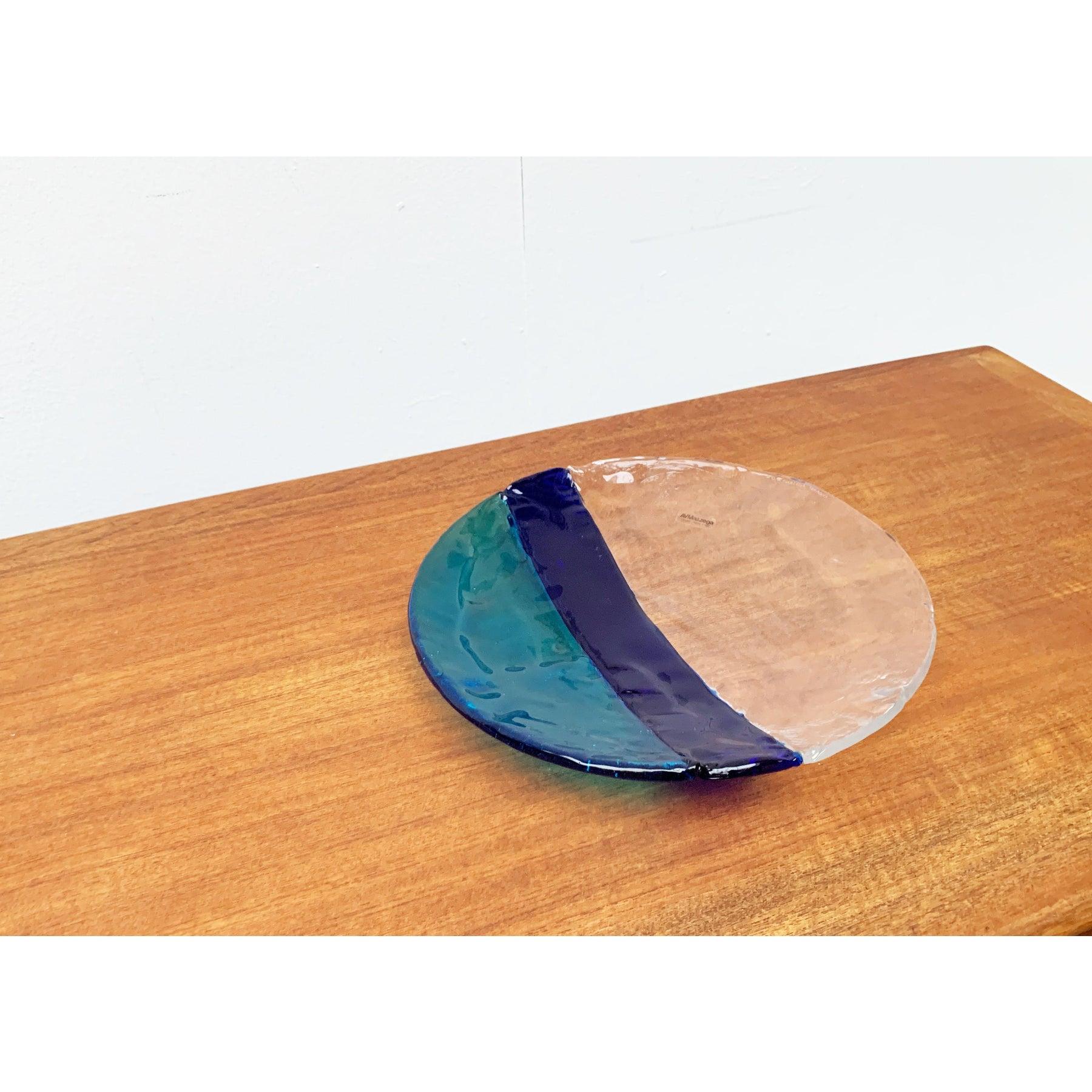 Cuenco o plato de cristal de Murano italiano de mediados de siglo de Av Mazzega, años 60 en venta 3