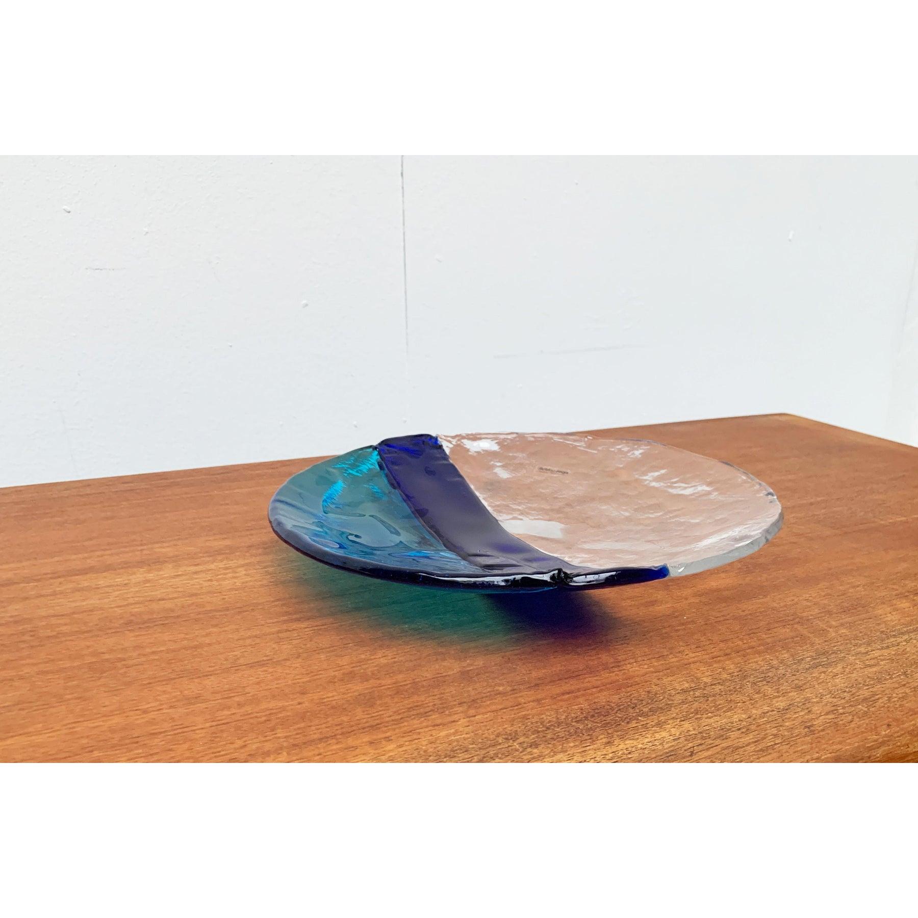 Cuenco o plato de cristal de Murano italiano de mediados de siglo de Av Mazzega, años 60 Italiano en venta