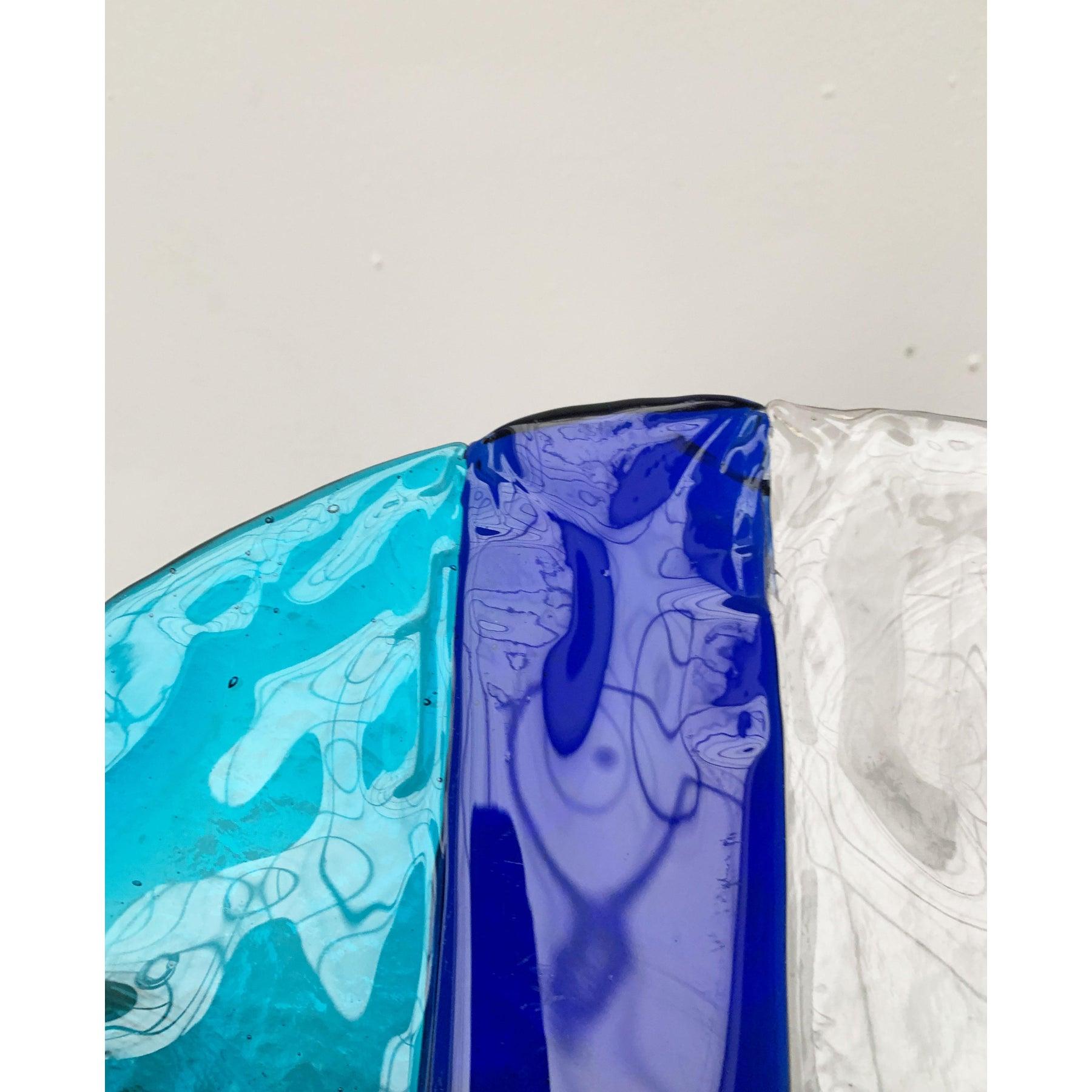 Cuenco o plato de cristal de Murano italiano de mediados de siglo de Av Mazzega, años 60 Vidrio en venta