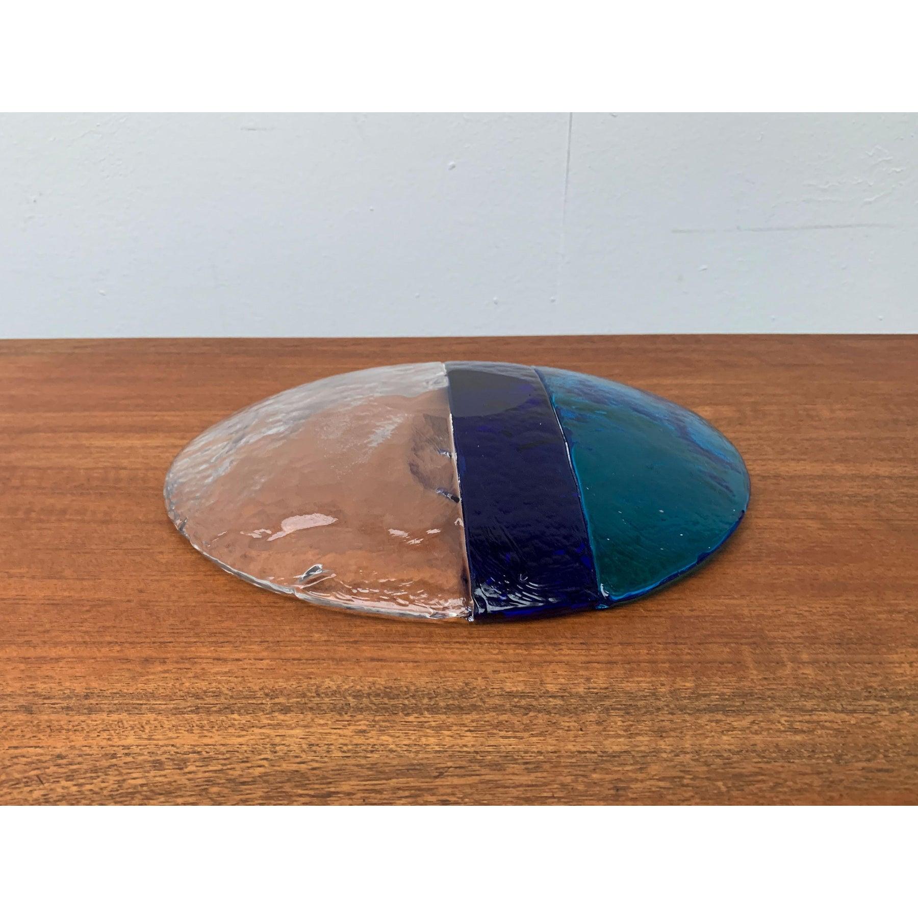 Cuenco o plato de cristal de Murano italiano de mediados de siglo de Av Mazzega, años 60 en venta 2