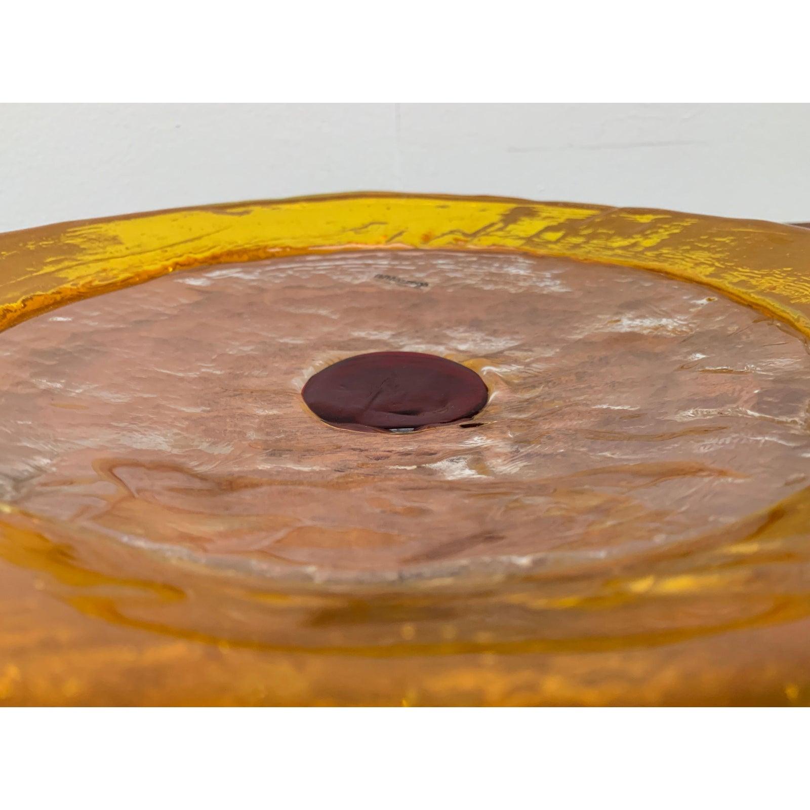 Mid-Century Italian Murano Glass Bowl or Plate from Av Mazzega For Sale 5