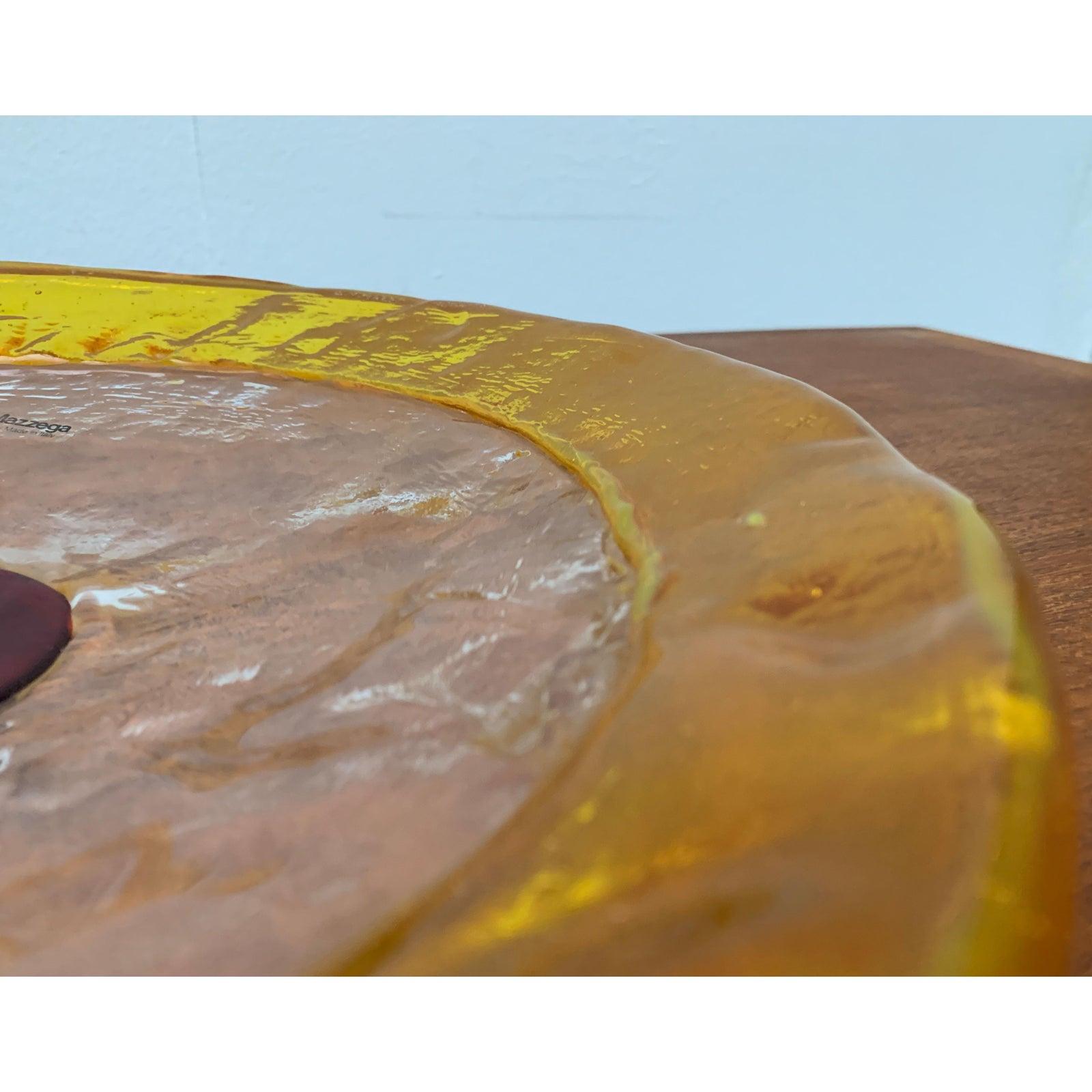 20th Century Mid-Century Italian Murano Glass Bowl or Plate from Av Mazzega For Sale