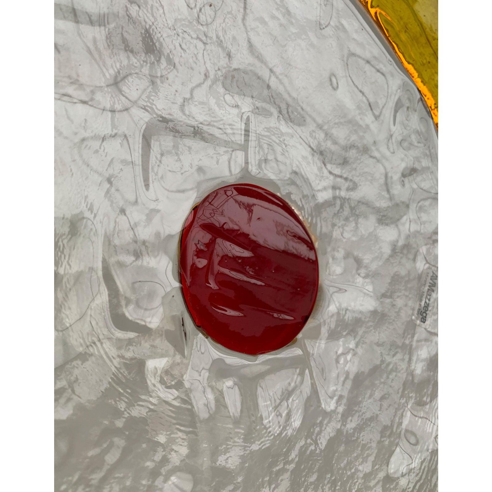 Mid-Century Italian Murano Glass Bowl or Plate from Av Mazzega For Sale 3