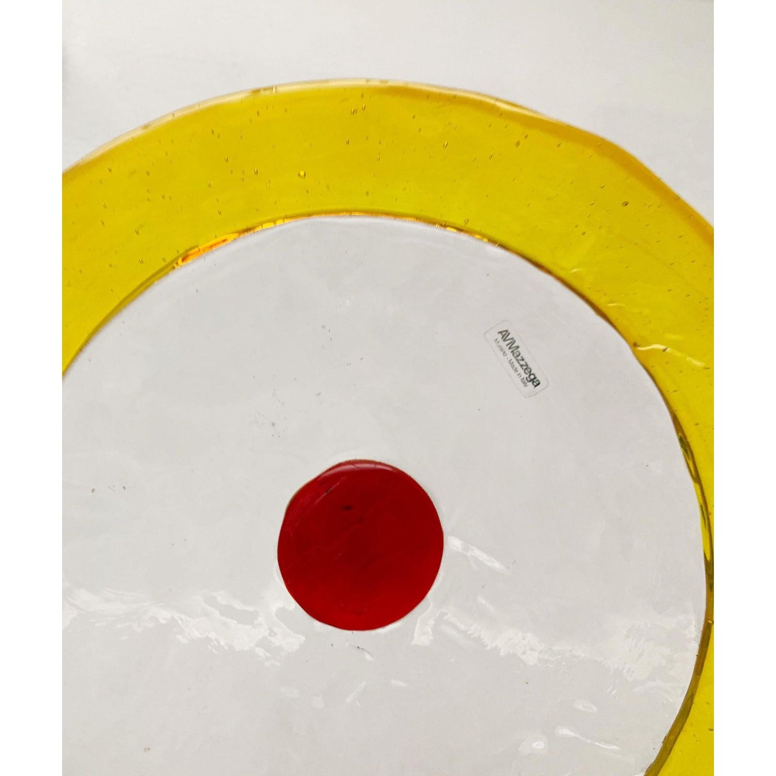 Mid-Century Italian Murano Glass Bowl or Plate from Av Mazzega For Sale 4