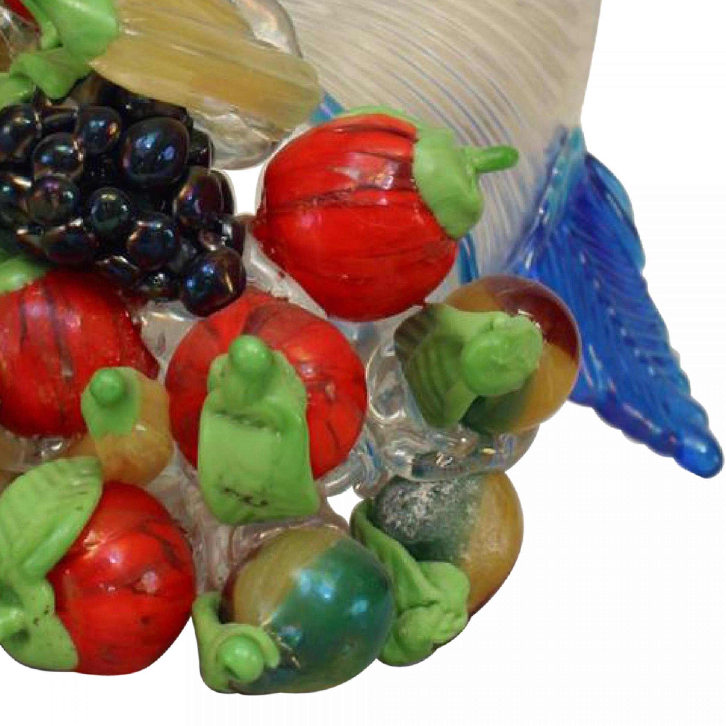 Fatto a mano Cornucopia in vetro di Murano della metà del secolo scorso in vendita