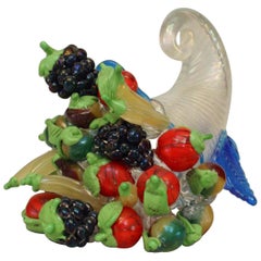 Mid-Century Italian Murano Glass Cornucopia