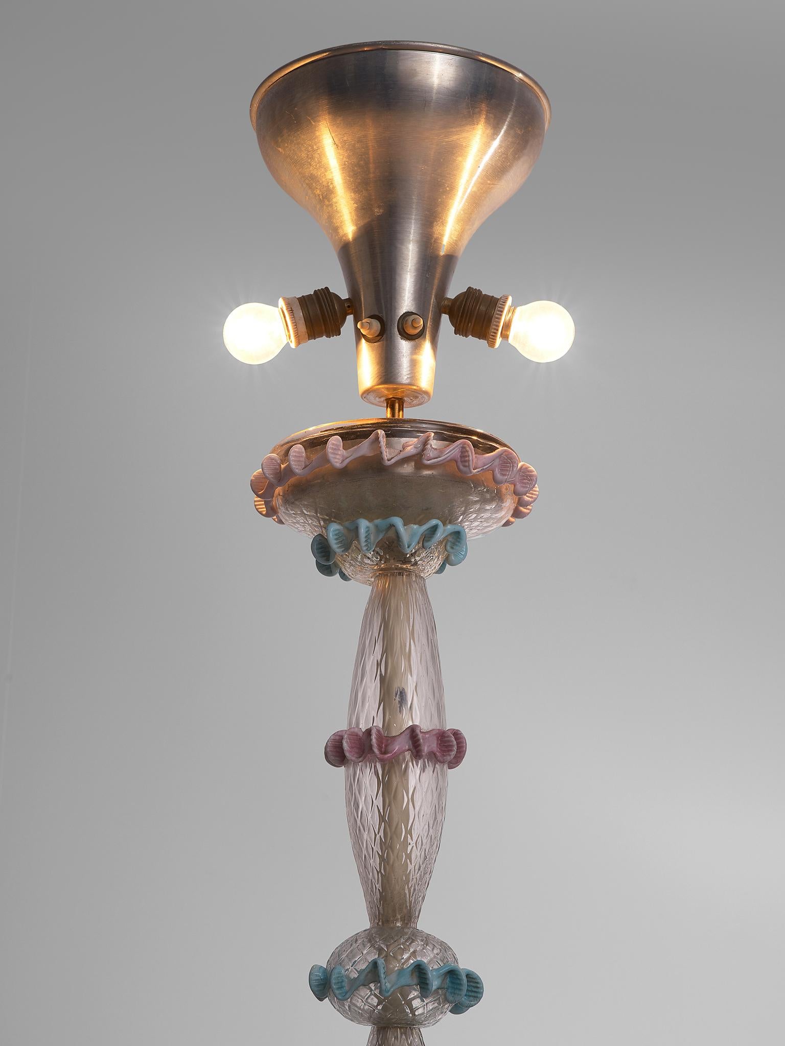 Mid-Century Modern Mid-Century Italian Murano Glass Floor Lamp