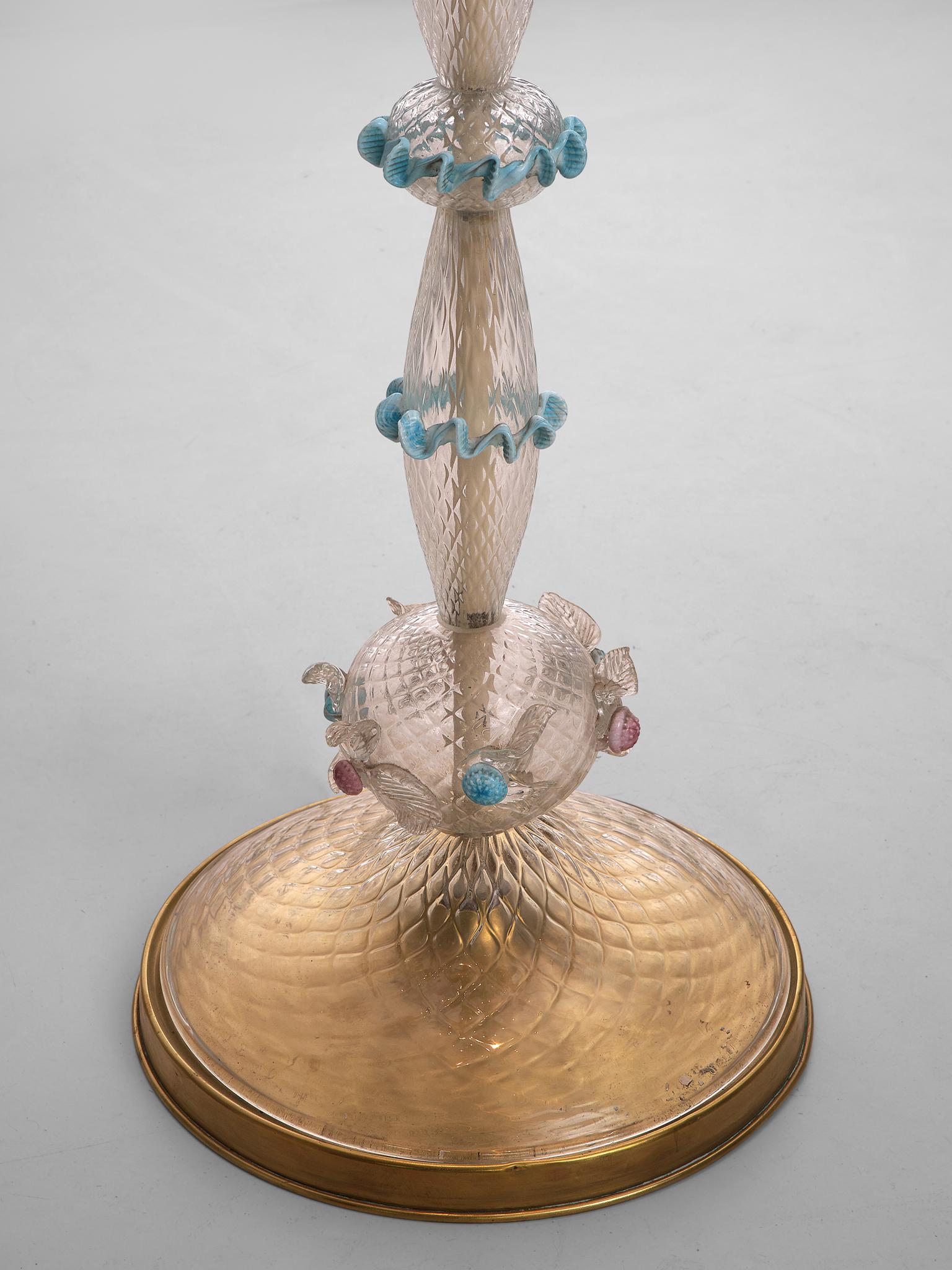 Mid-20th Century Mid-Century Italian Murano Glass Floor Lamp