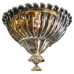 Lustre encastré en verre de Murano italien du milieu du siècle dernier par La Murina