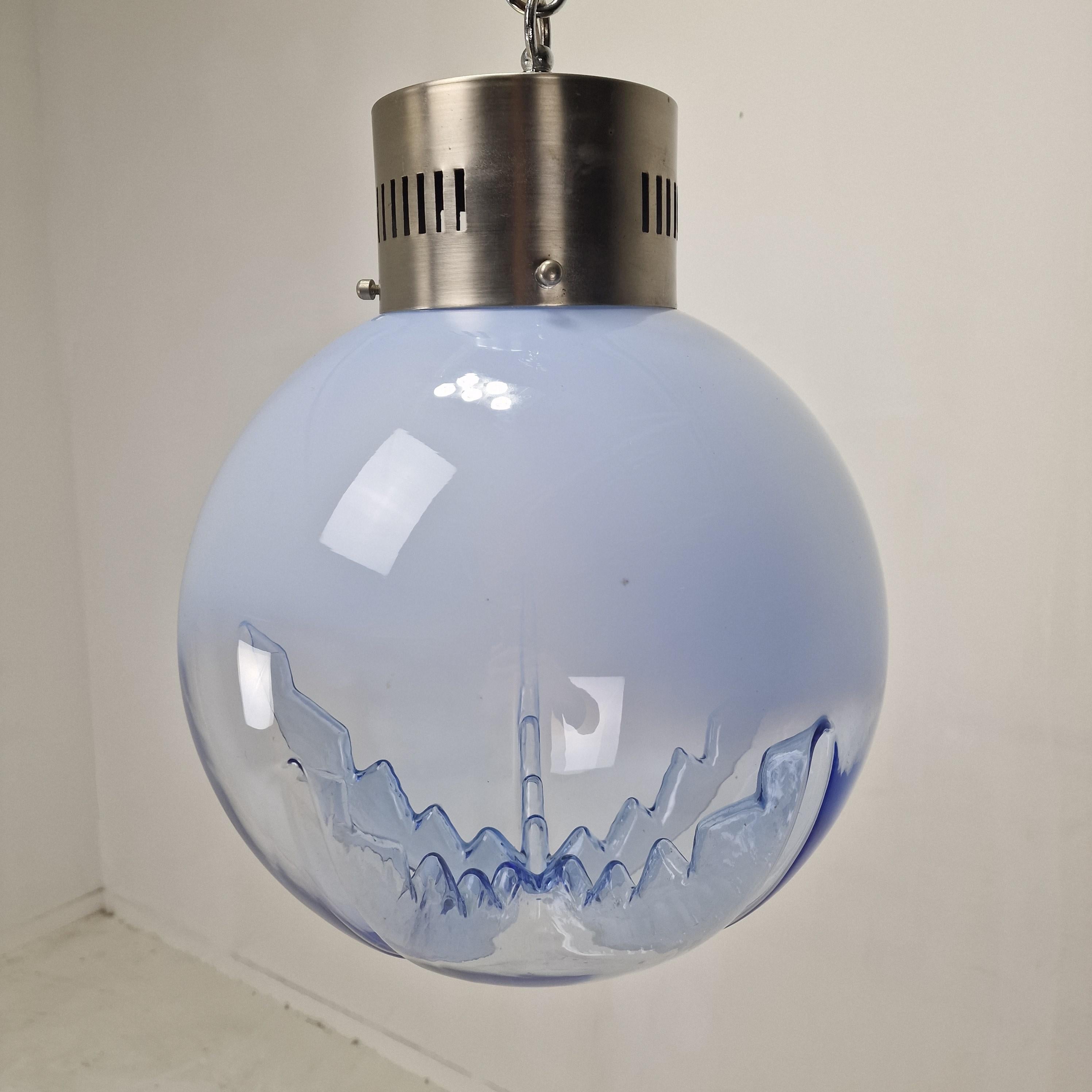 Araña de cristal de Murano italiana de mediados de siglo, años 70 Cristal de Murano en venta