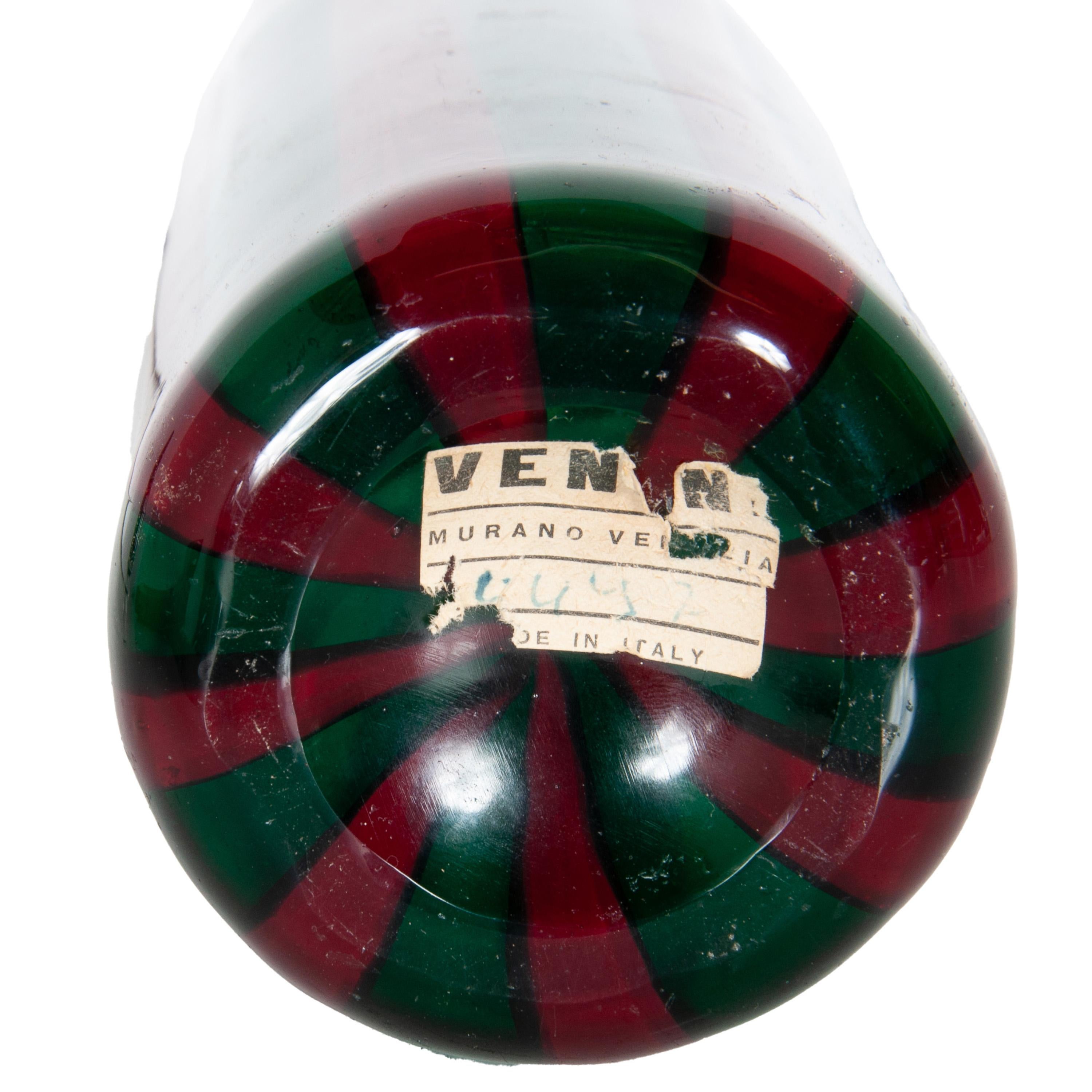 Mid Century Italian Murano Glass Morandiane Bottle Gio Ponti & Paolo Venini 1955 For Sale 5