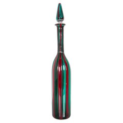 Mid Century Italian Murano Glass Morandiane Bottle Gio Ponti & Paolo Venini 1955