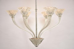Mid-century Italian Murano Glass 'Rostrato' chandelier by Barovier, ca. 1940