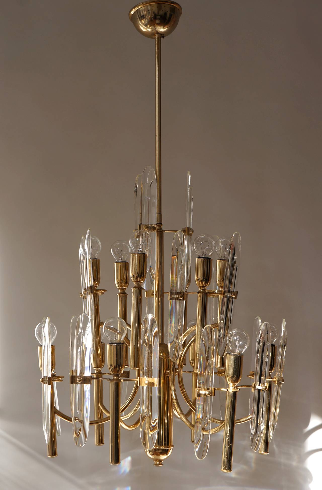 Mid-Century Modern Midcentury Italian Murano Glass Sciolari Chandelier