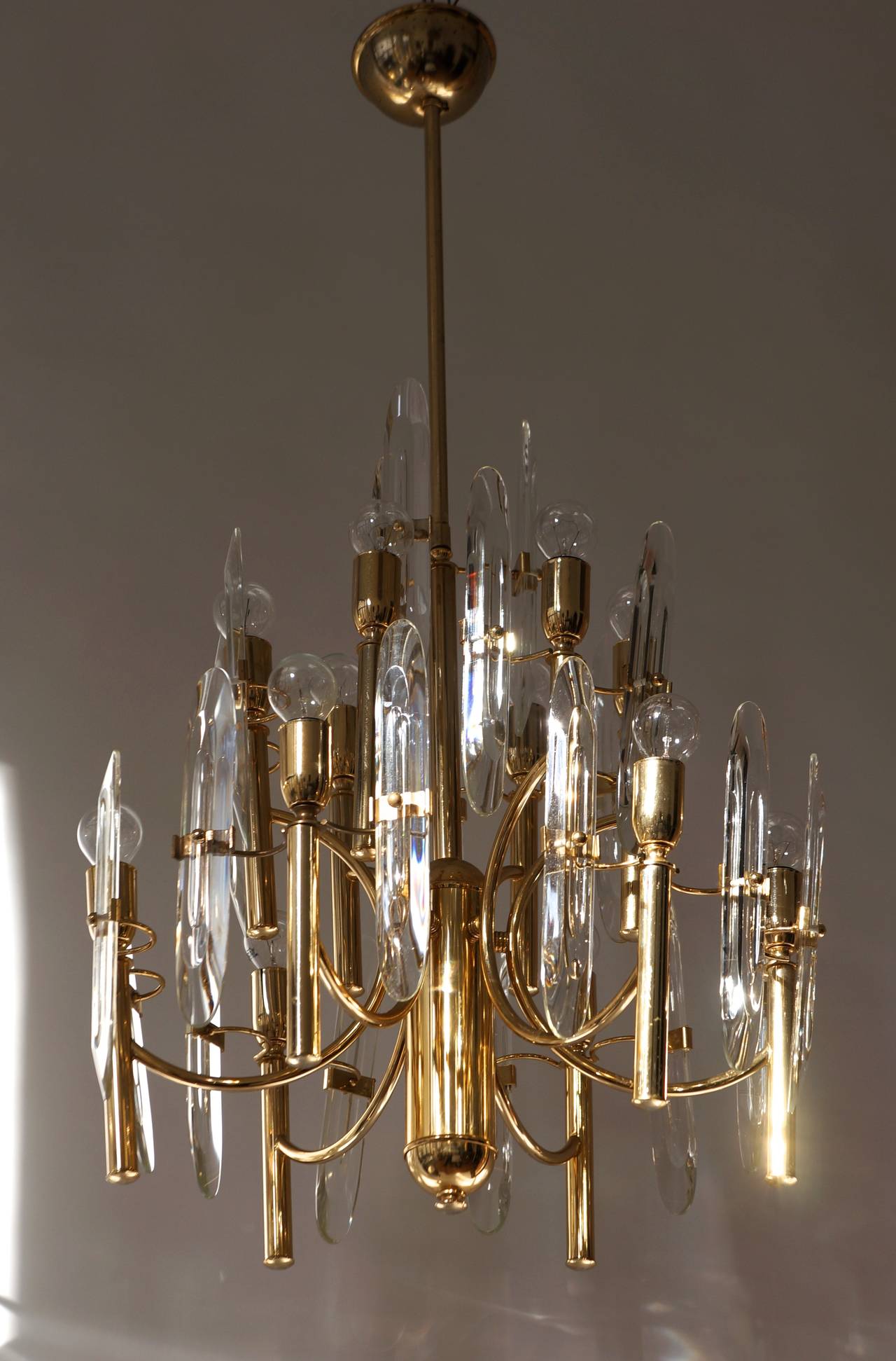 20th Century Midcentury Italian Murano Glass Sciolari Chandelier