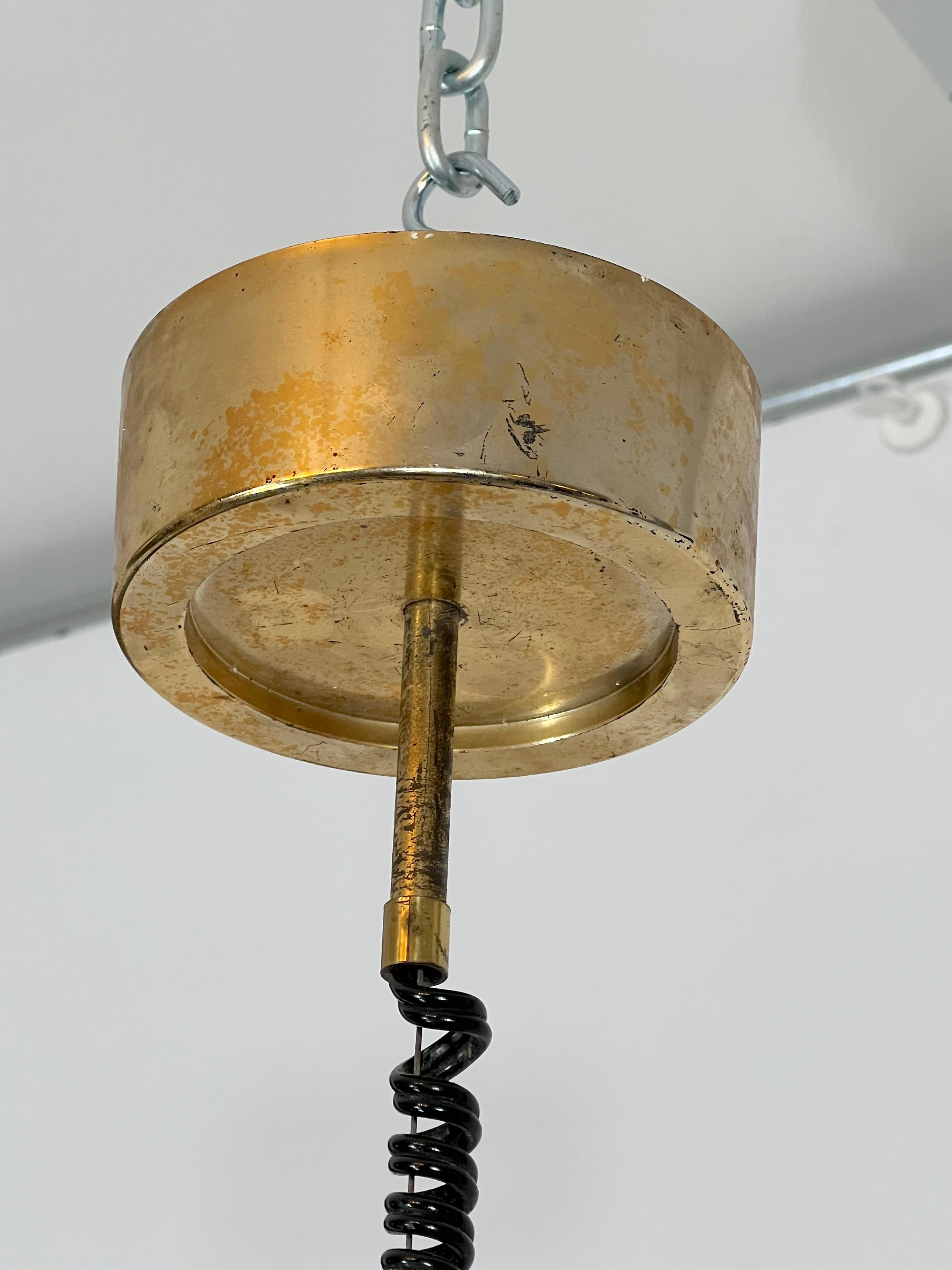 Mid-century Italian Murano glass sphere pendant lamp from 60s For Sale 4