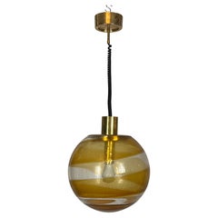 Mid-century Italian Murano glass sphere pendant lamp from 60s