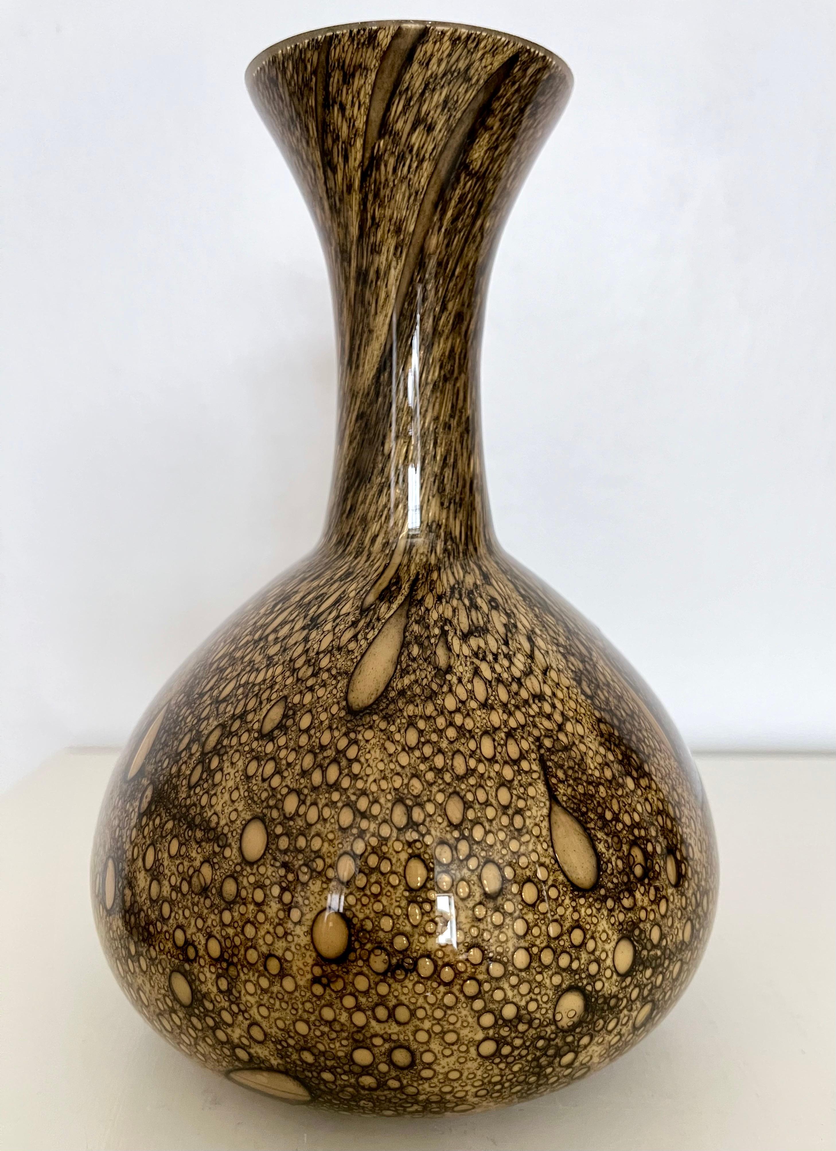 Vase en verre de Murano à motif Bollicine, Italie du milieu du siècle, années 1950 en vente 2