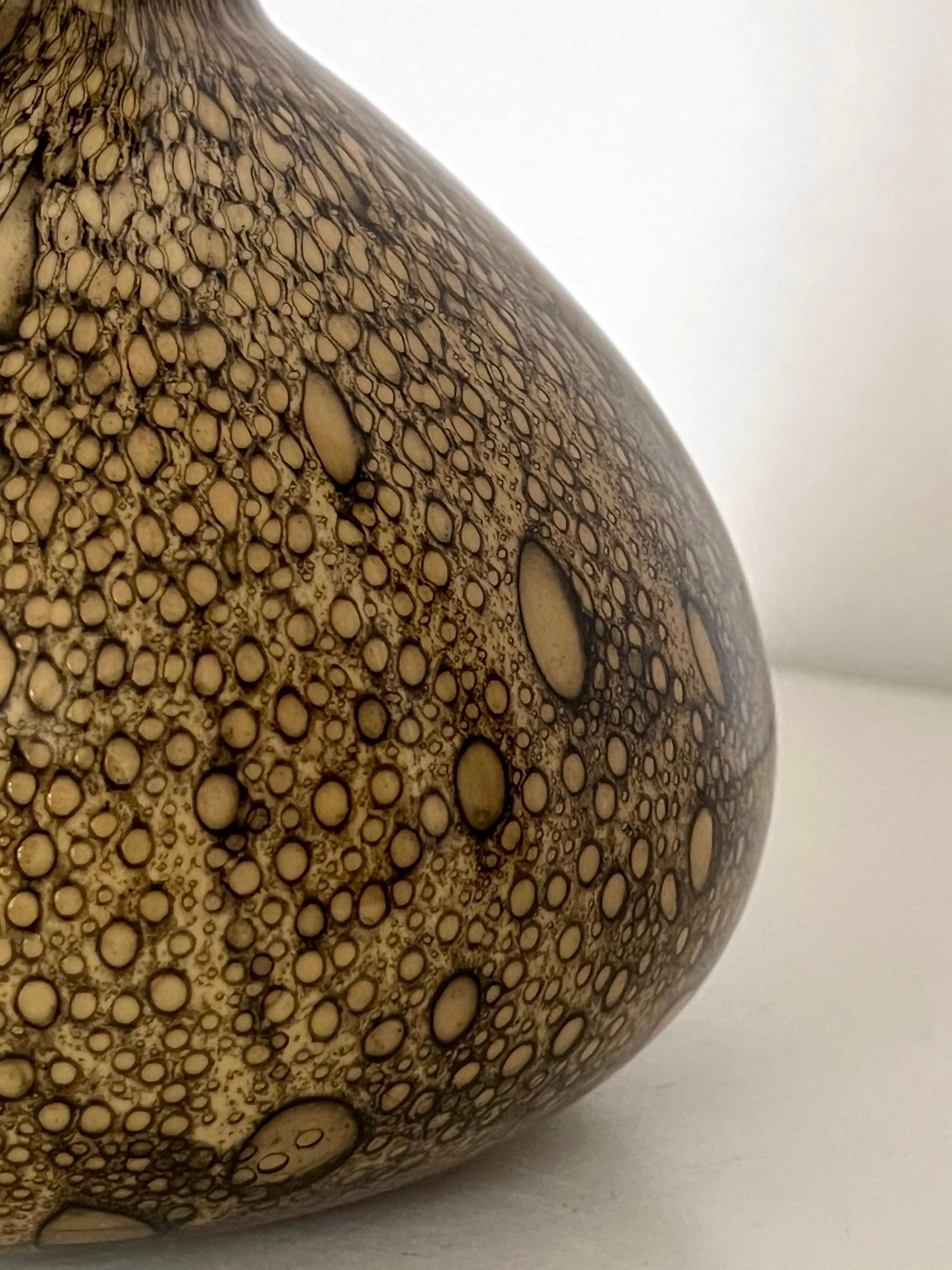 Vase en verre de Murano à motif Bollicine, Italie du milieu du siècle, années 1950 en vente 3