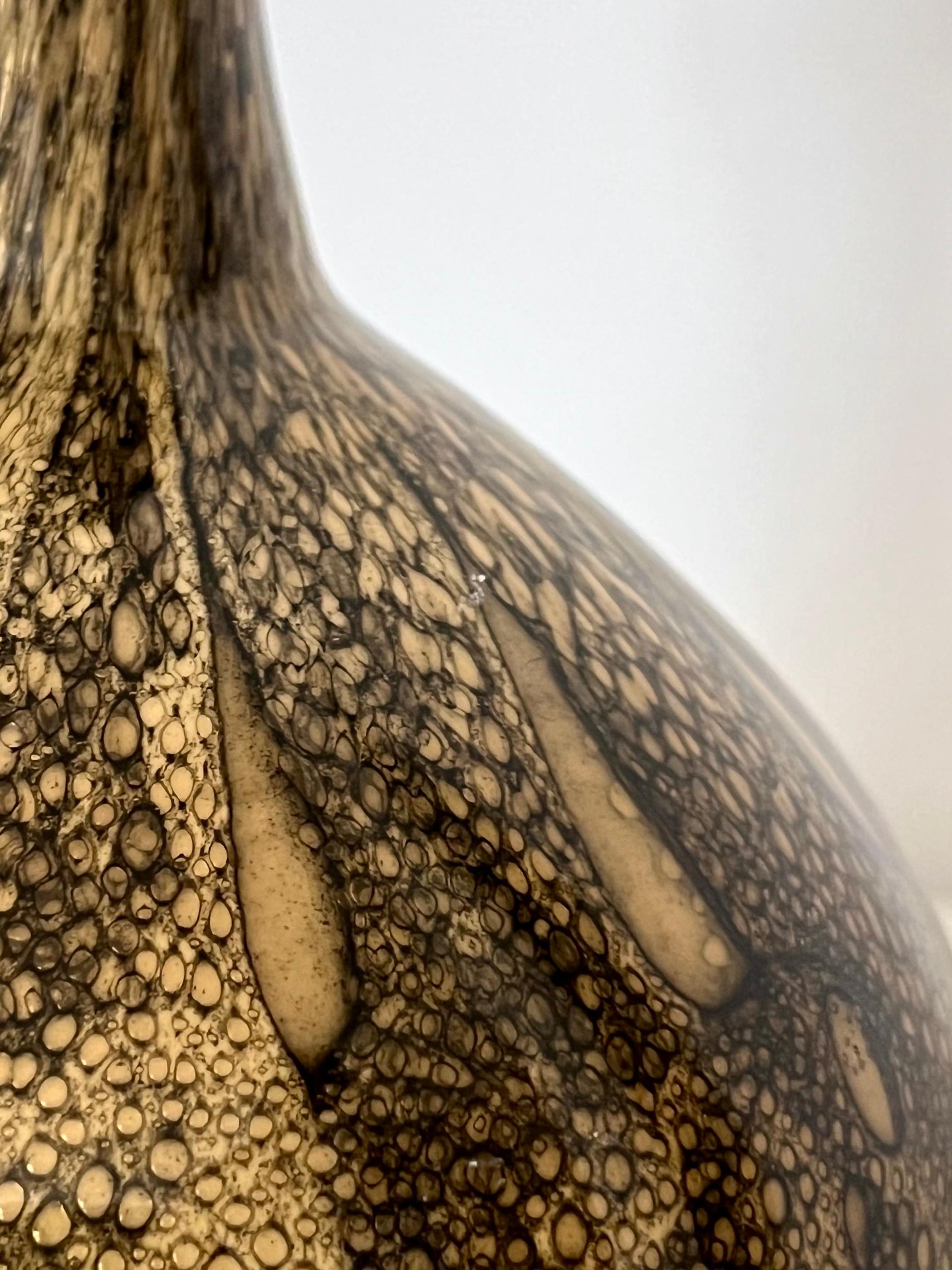 Vase en verre de Murano à motif Bollicine, Italie du milieu du siècle, années 1950 en vente 4