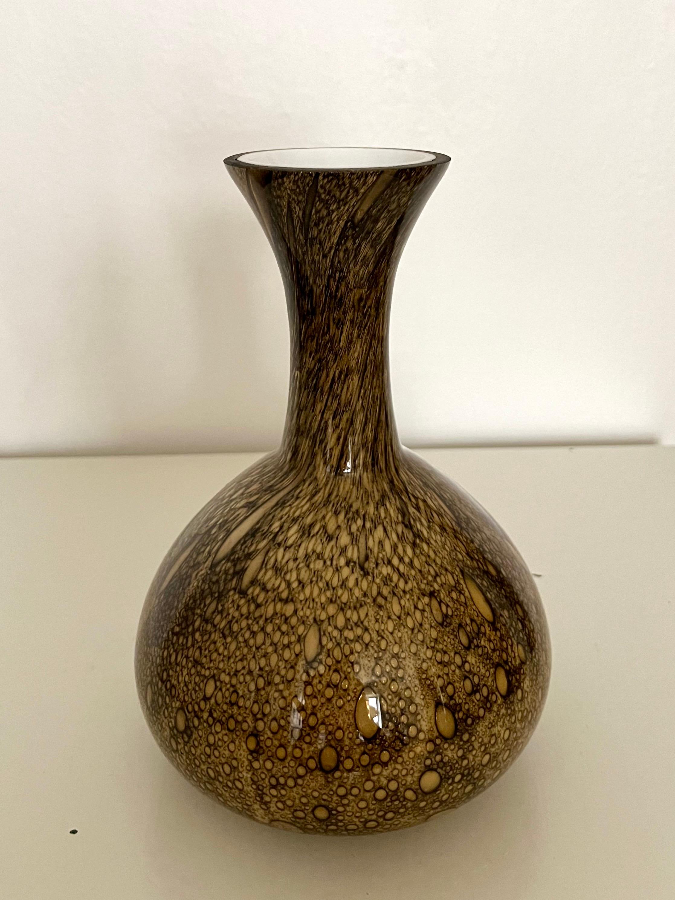 Vase en verre de Murano à motif Bollicine, Italie du milieu du siècle, années 1950 Bon état - En vente à Frederiksberg C, DK